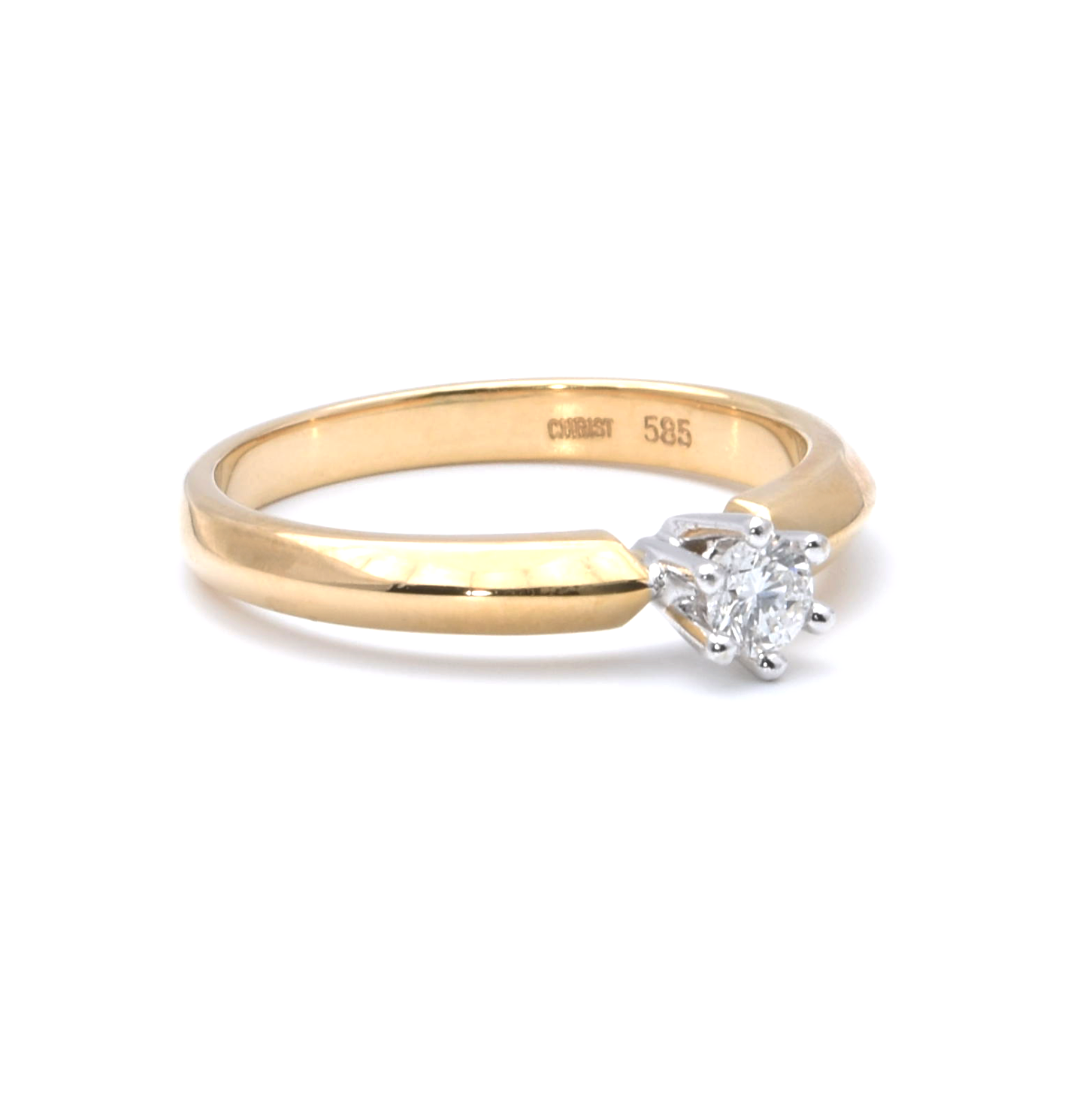 Ring | 585/000 Gold | Bicolor | Solitär | Christ