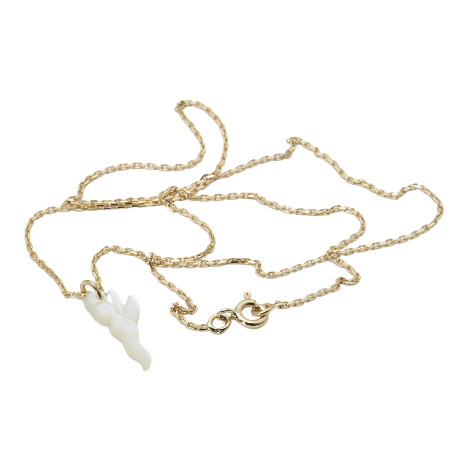 Kette mit Perlmutt-Anhänger "Tinkerbell"
