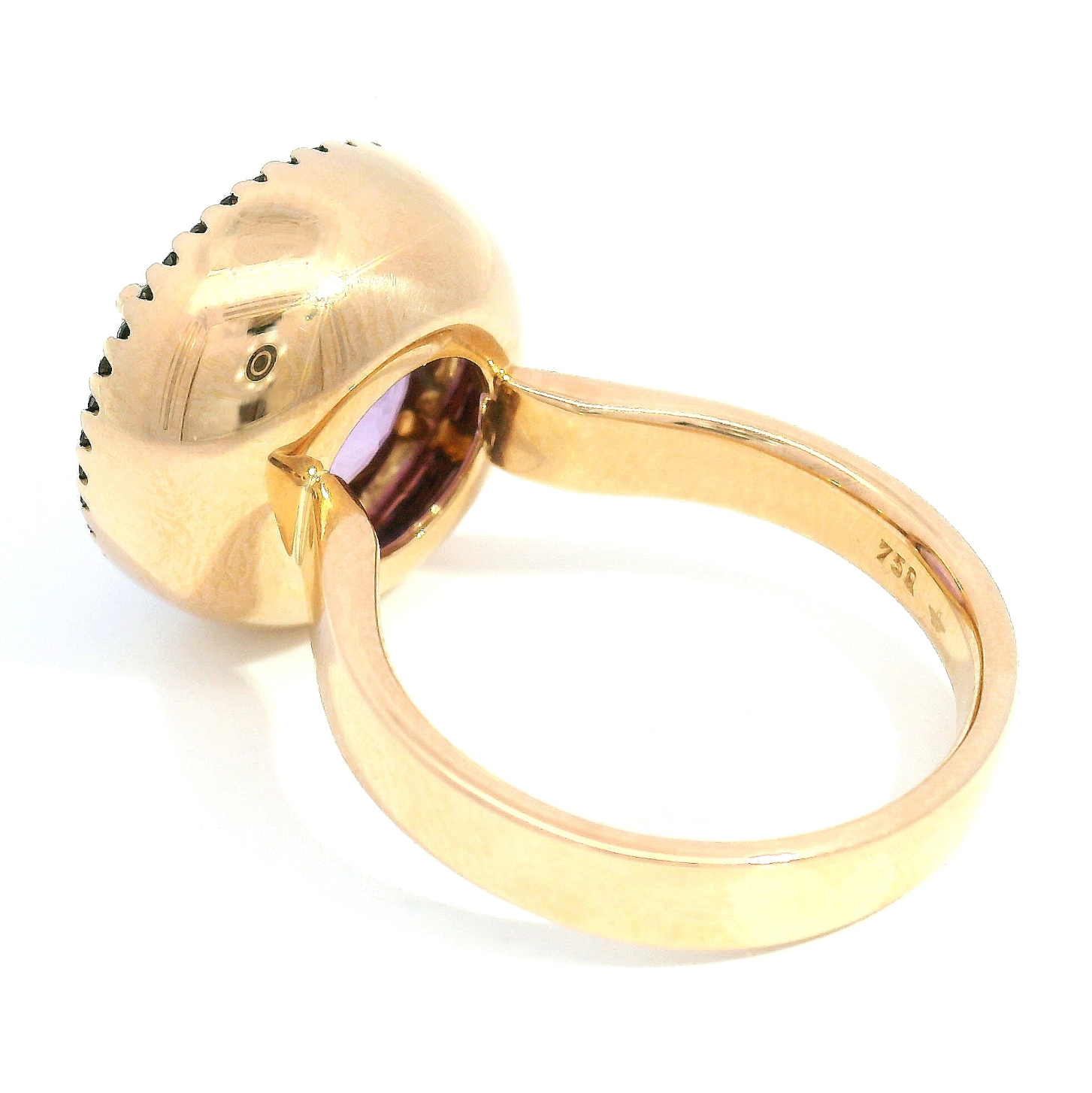 Capolavoro-Ring mit schwarzen Brillanten und Amethyst
