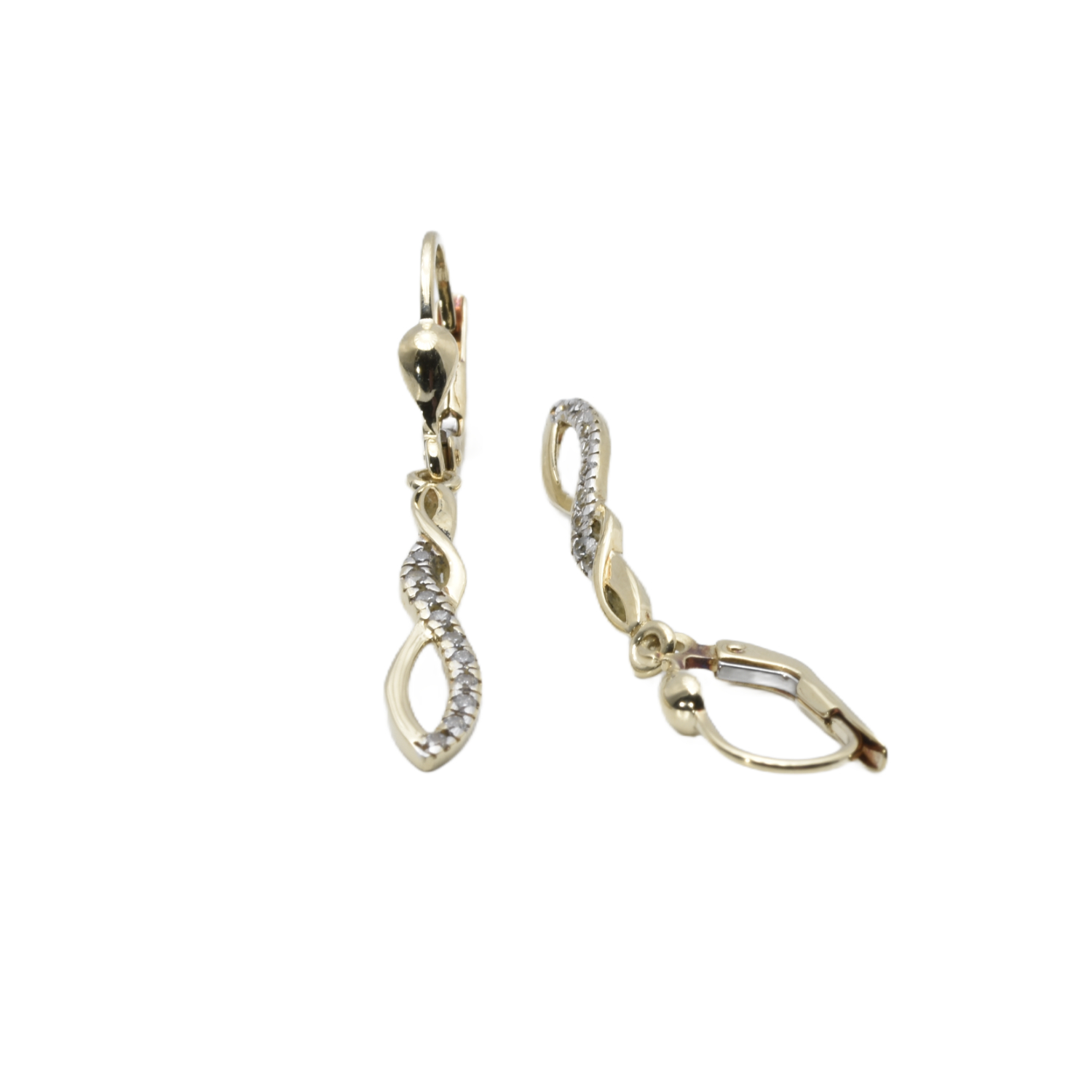 Ohrhänger mit Zirkonia | 585/000 Gelbgold