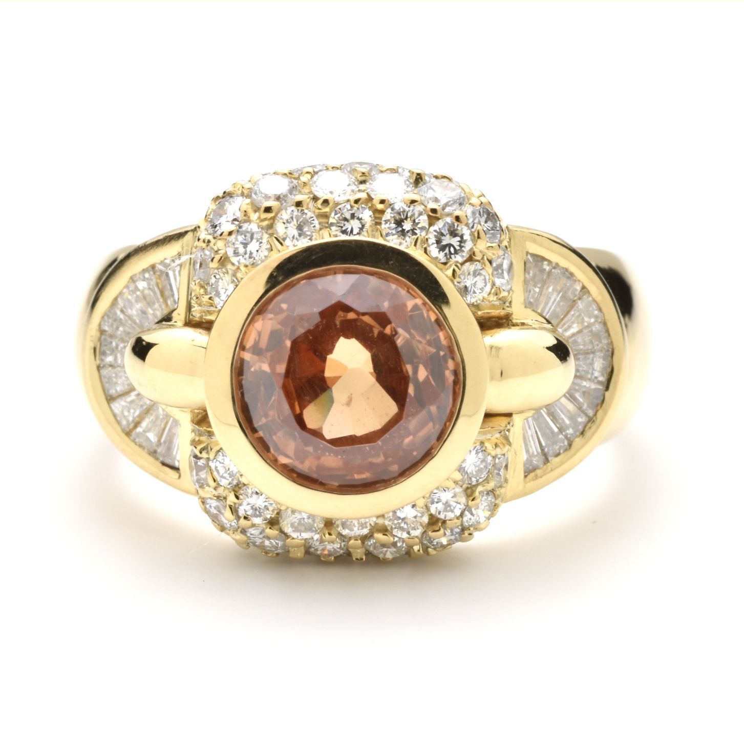 Ring | 750/000 Gelbgold | Diamanten | Brillanten | Mandarin Granat