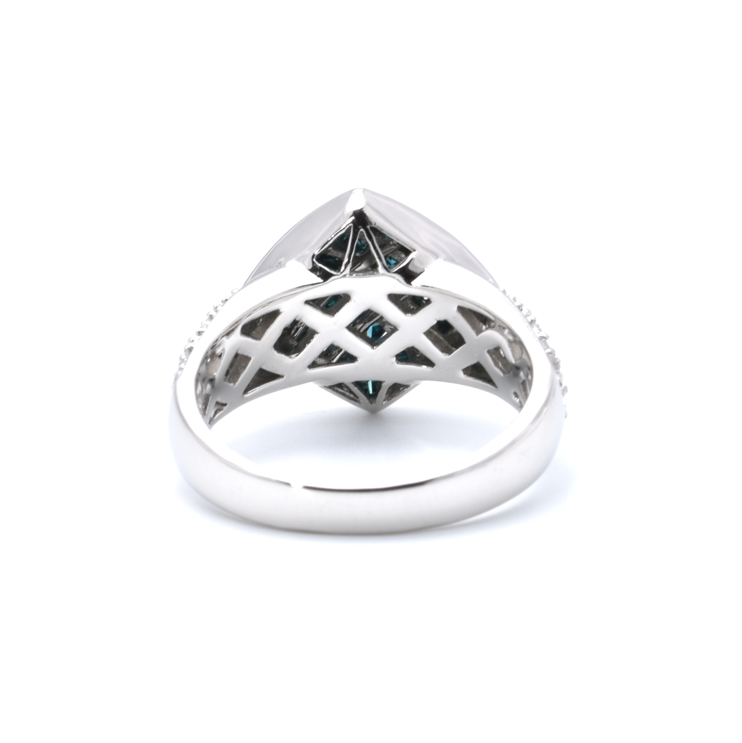 Ring | 585/000 Weißgold | Brillanten | farbige Diamanten