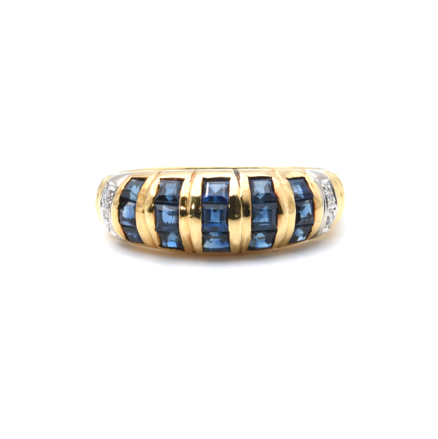 Ring mit Brillanten und Saphiren
