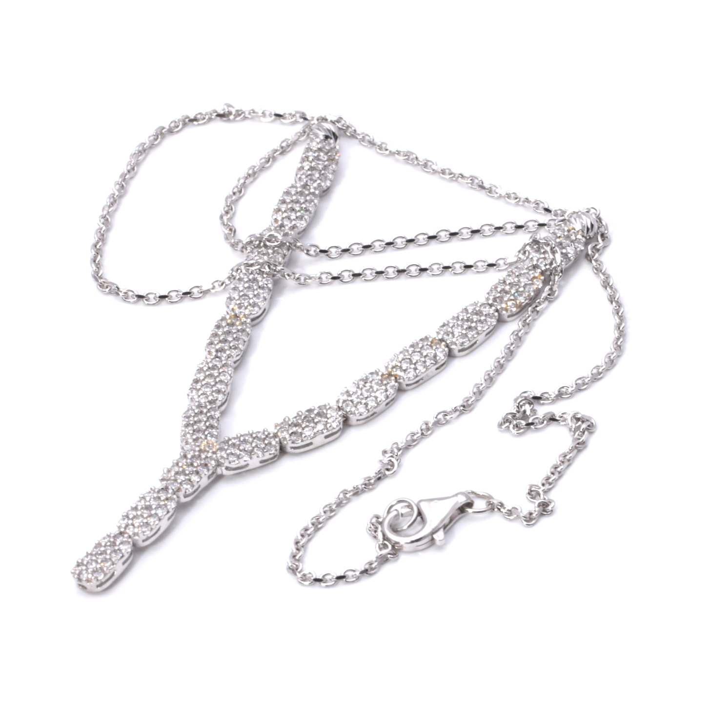 Y-Collier mit Zirkonia