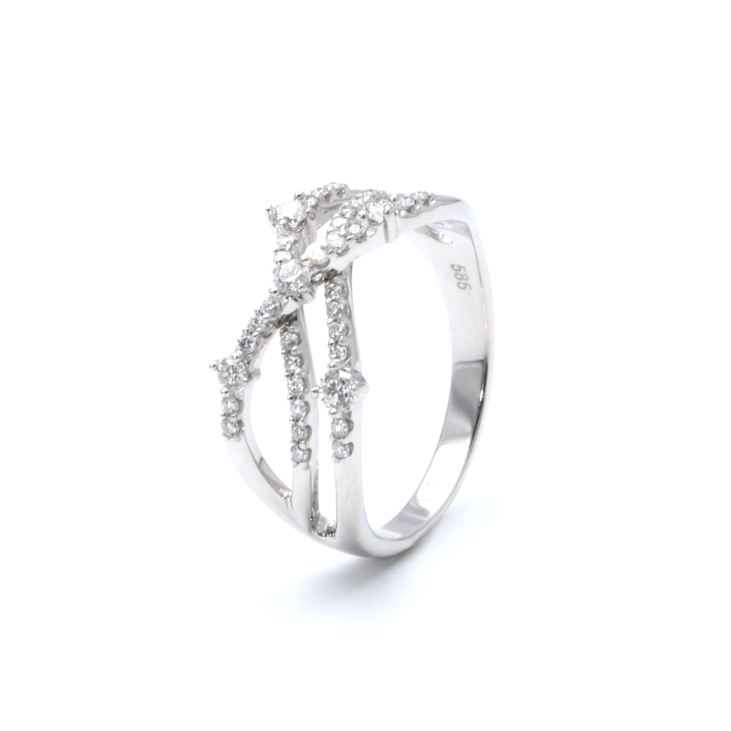 Ring | 585/000 Weißgold | Brillanten