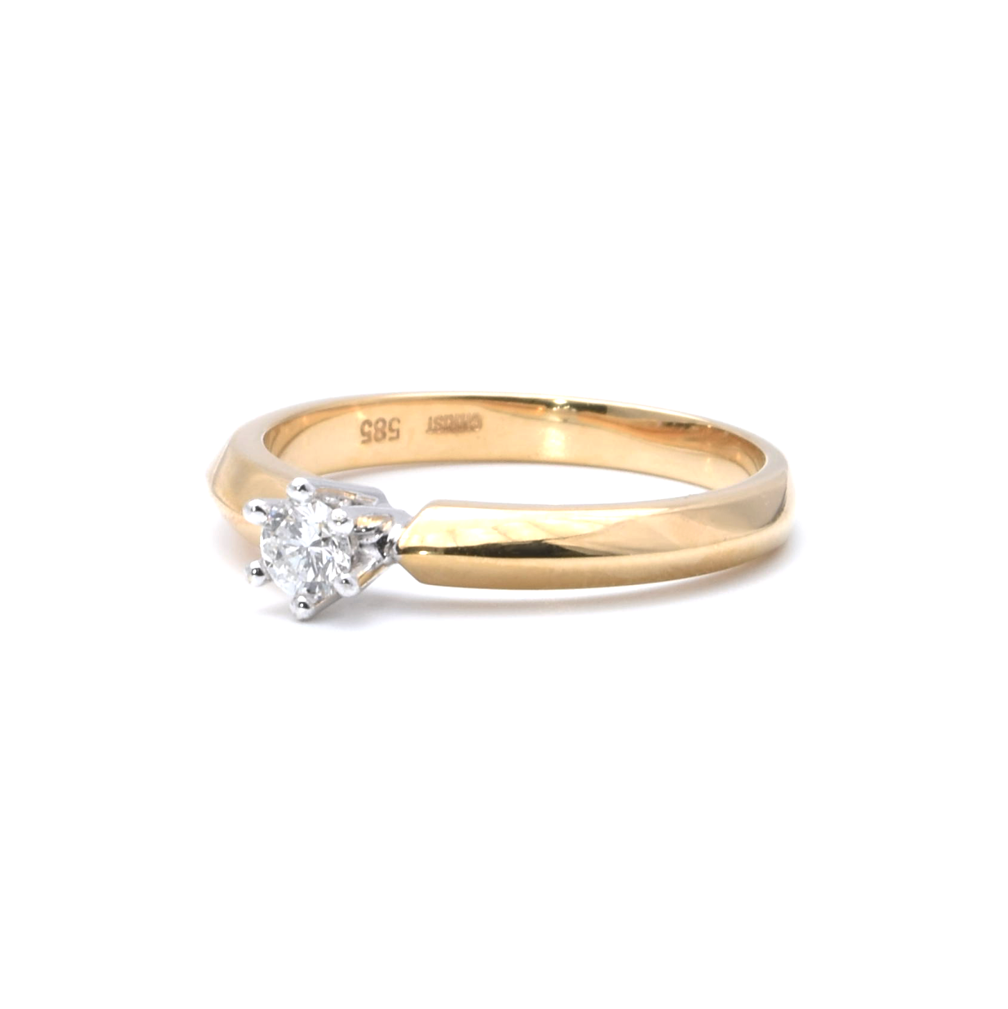 Ring | 585/000 Gold | Bicolor | Solitär | Christ