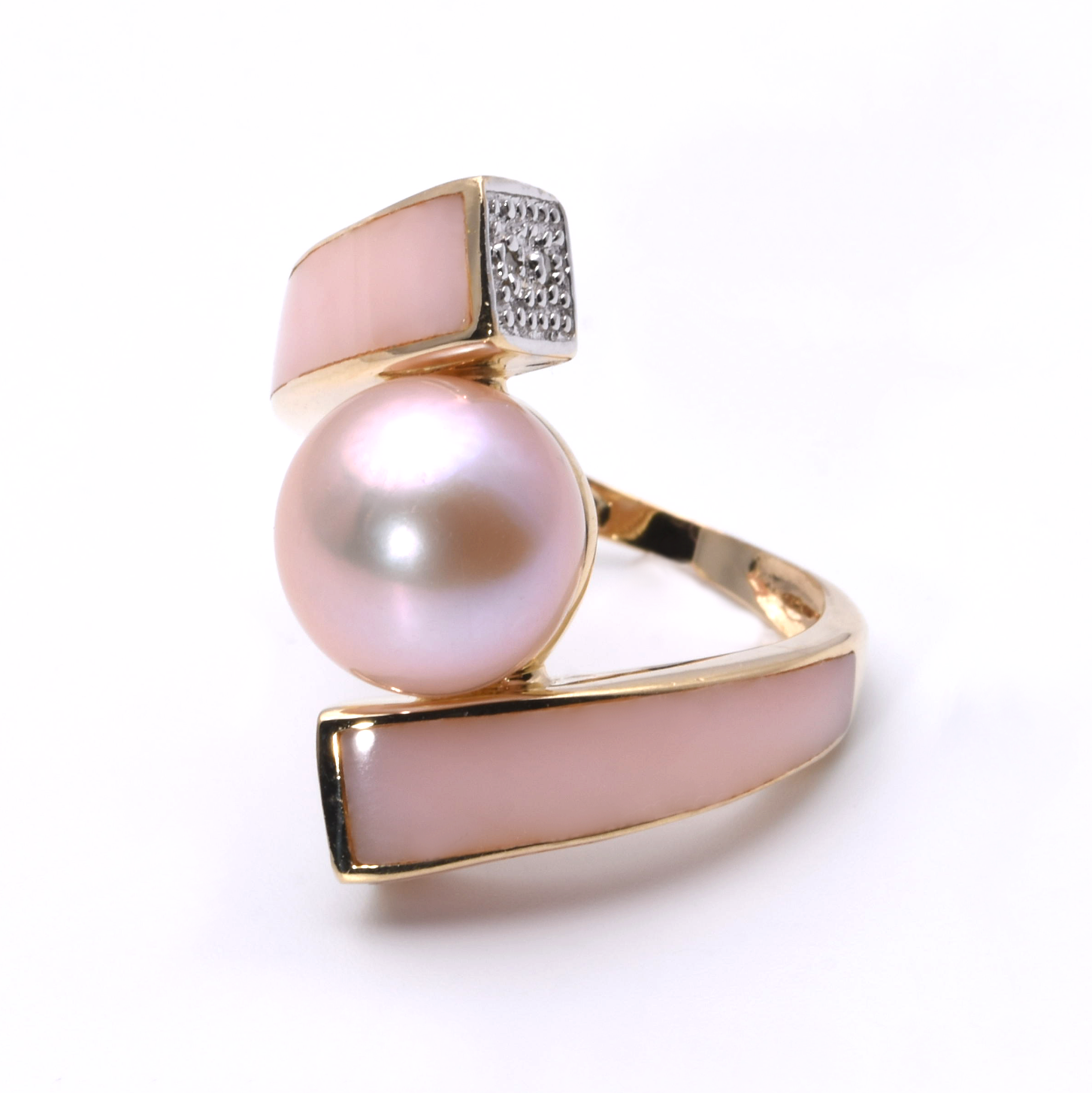 Ring mit Perle und Brillanten