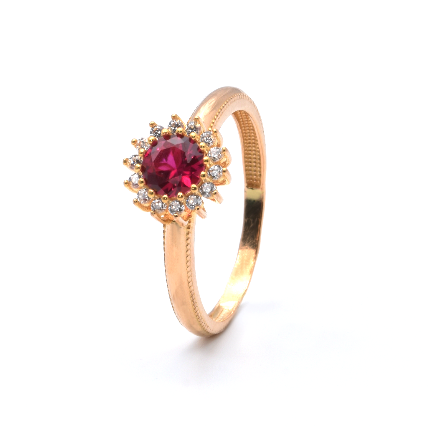 Ring | 875/000 Gelbgold | Spinell | Zirkonia