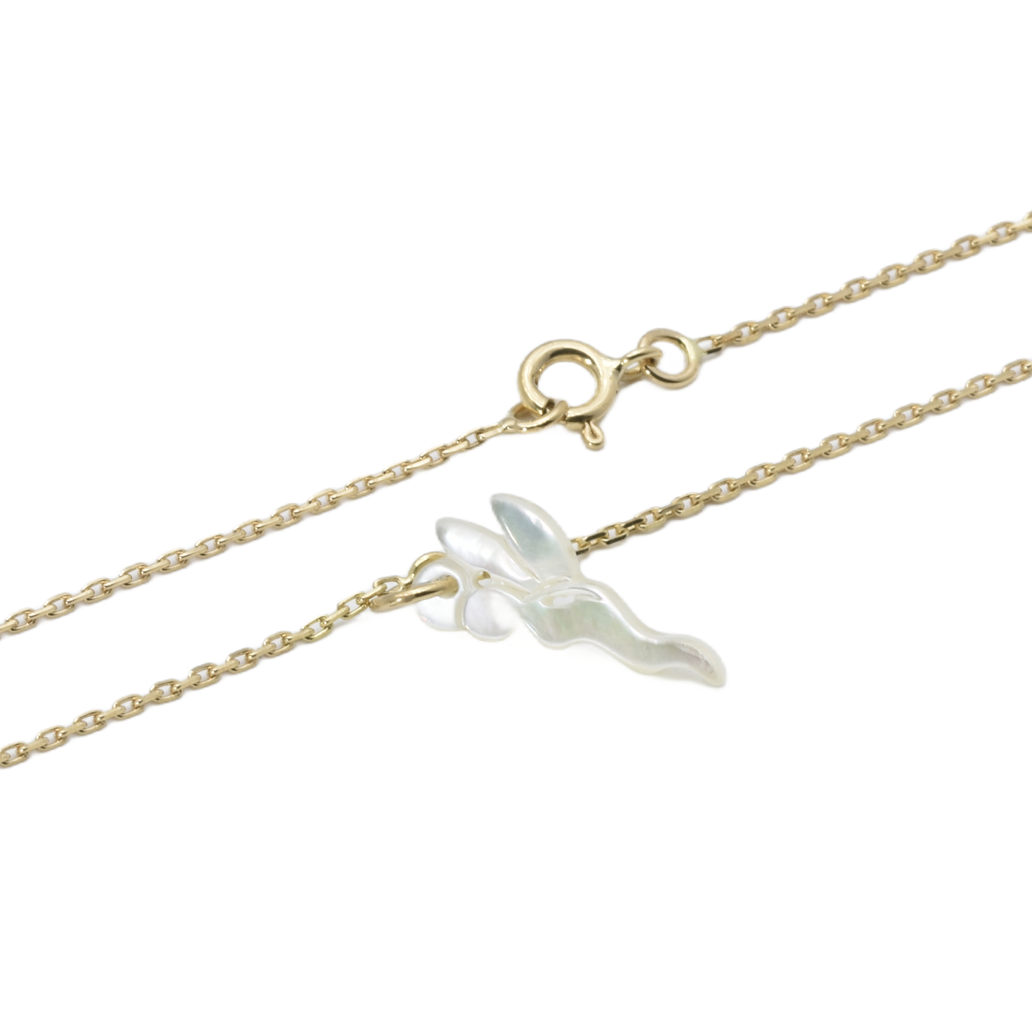 Kette mit Perlmutt-Anhänger "Tinkerbell"