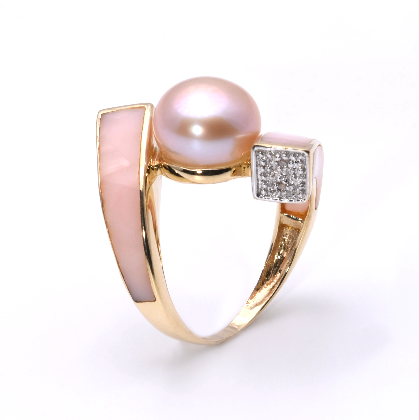Ring mit Perle und Brillanten