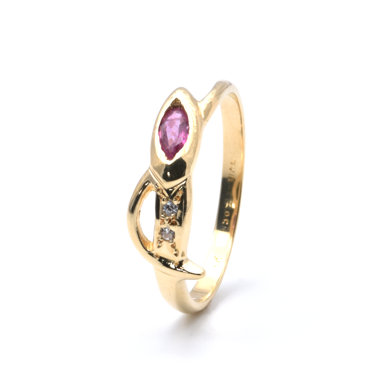 Ring mit Zirkonia und Spinell
