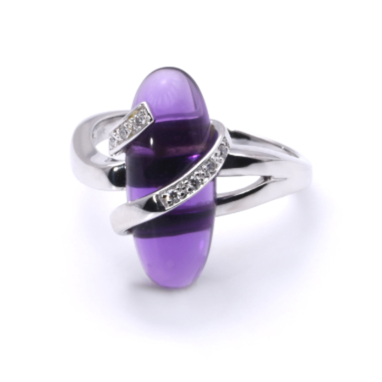 Ring mit Brillanten und Amethyst