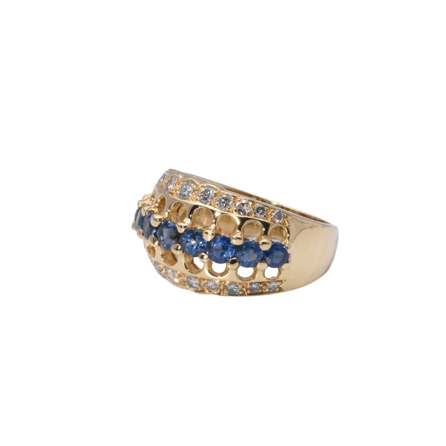 Ring mit Brillanten und Saphiren