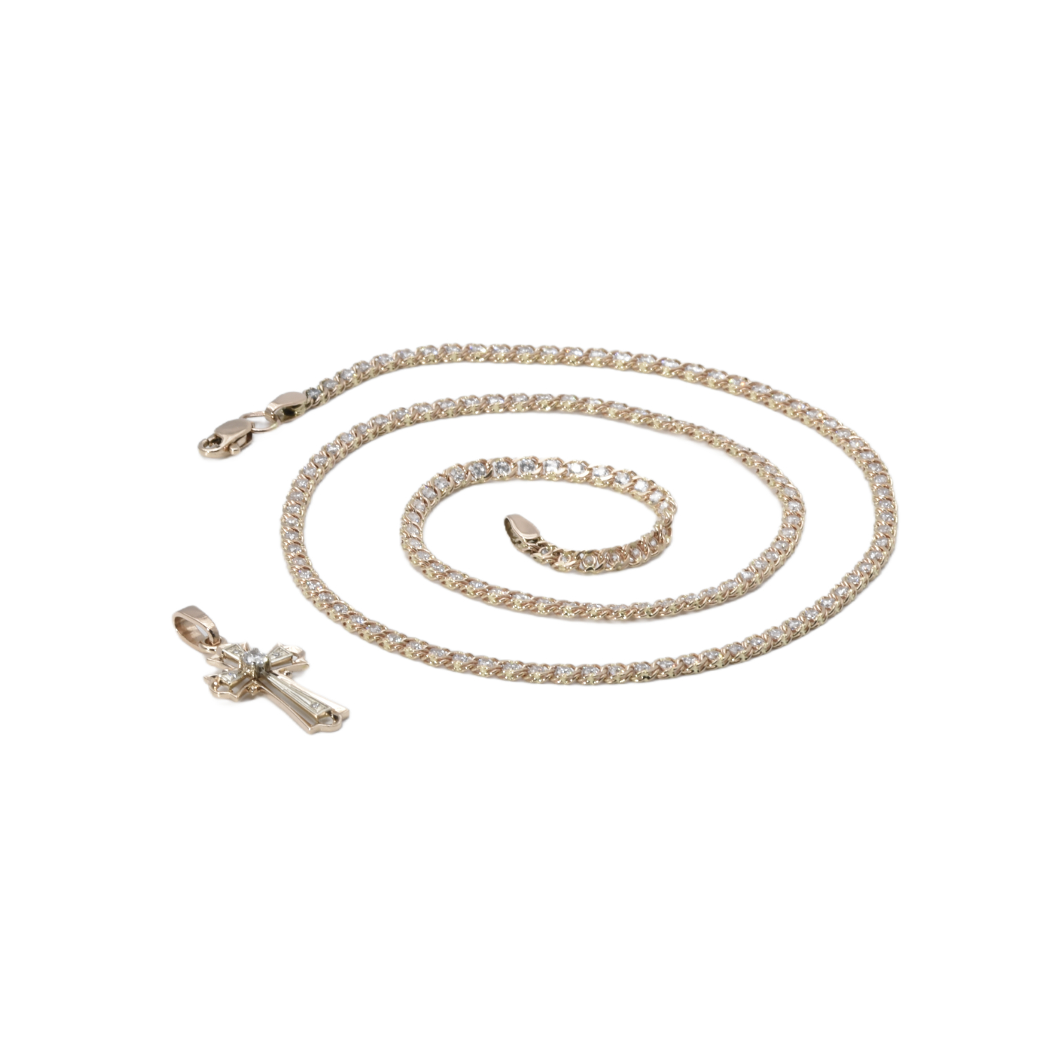 Kette mit Anhänger und Zirkonia
