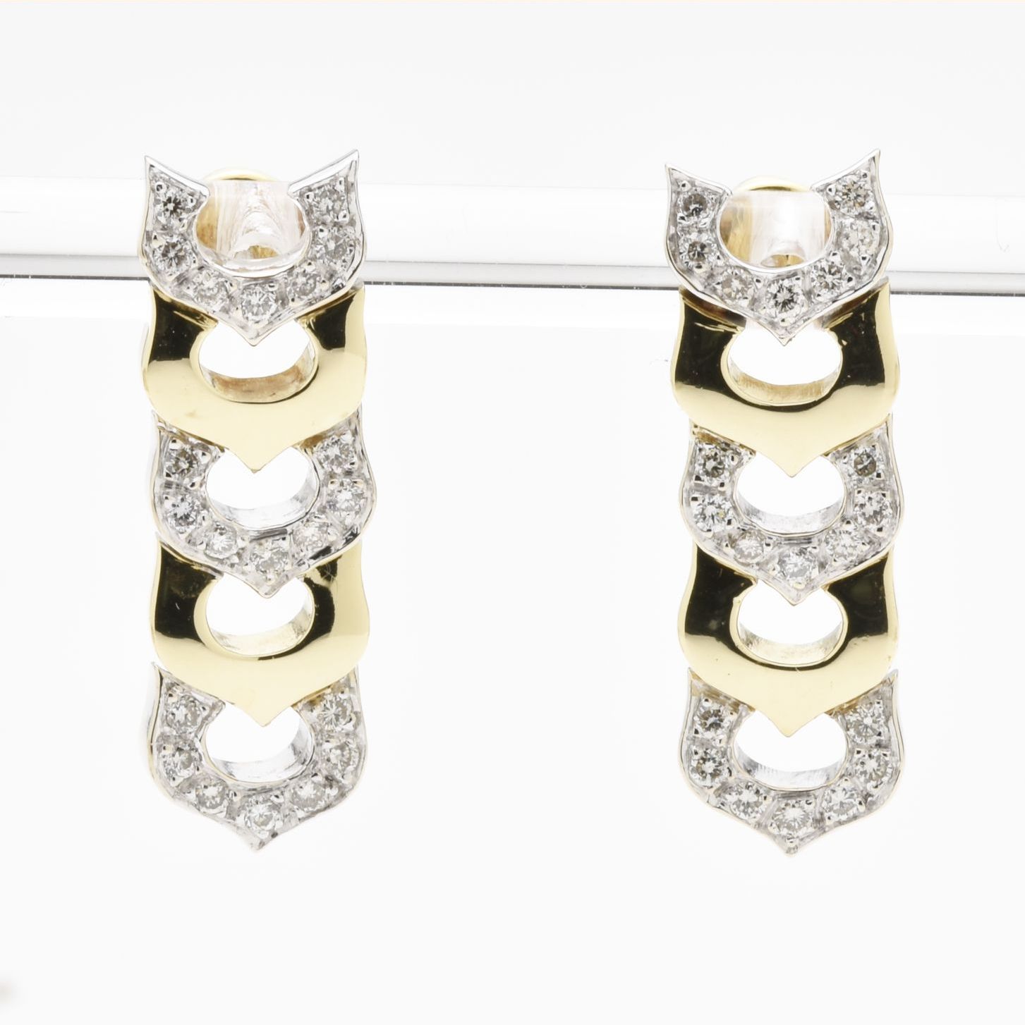 Ohrhänger | 750/000 Gold | Bicolor | Brillanten