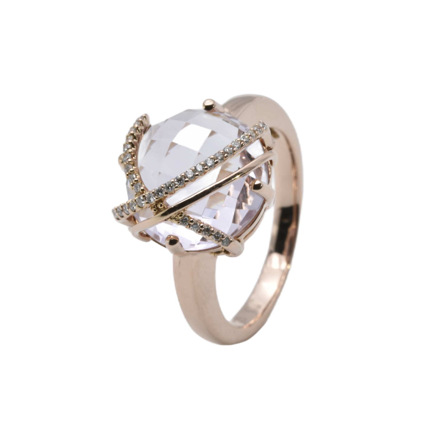 Ring mit Morganit und Brillanten