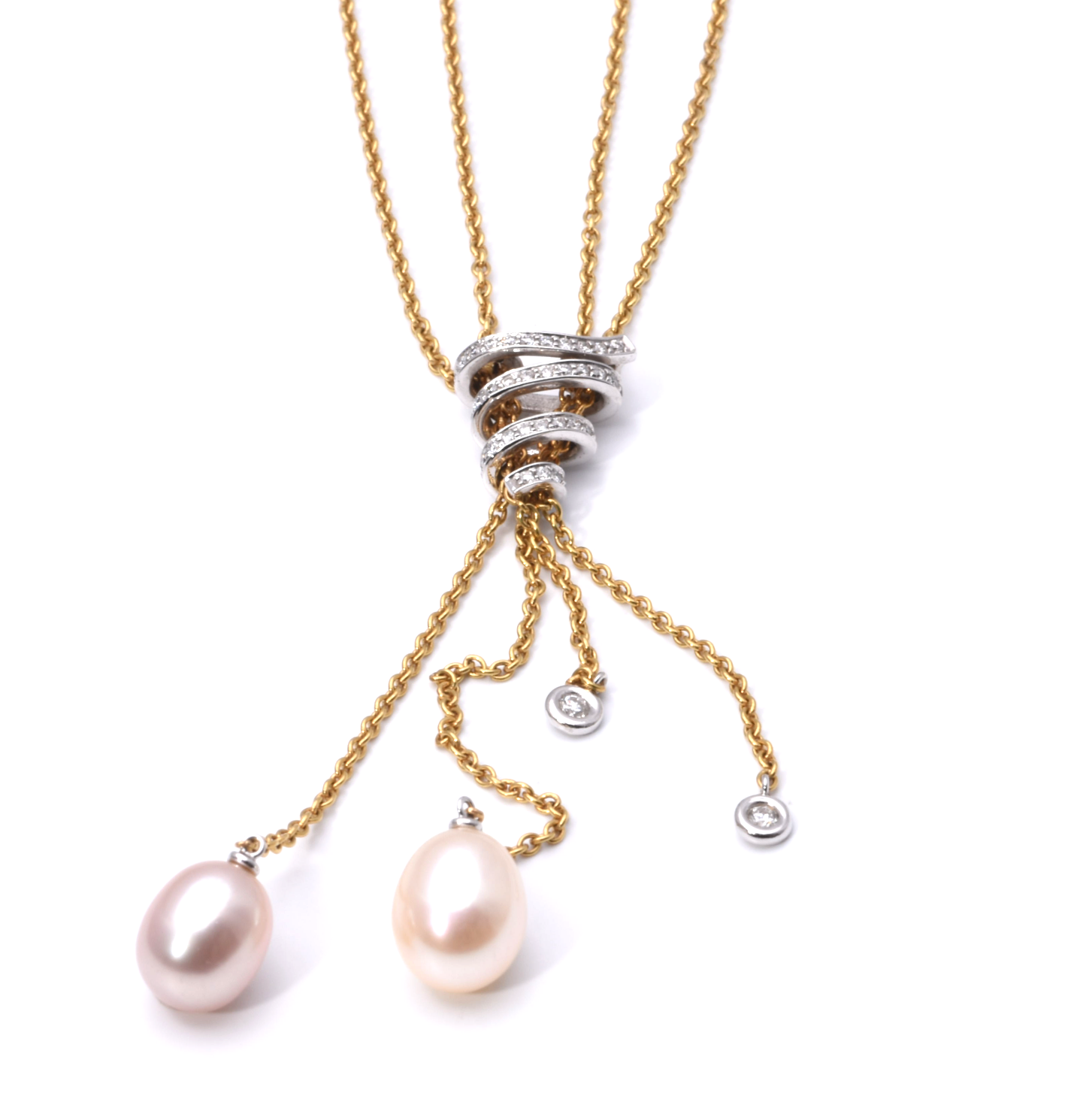 Kette mit Perlen und Brillanten