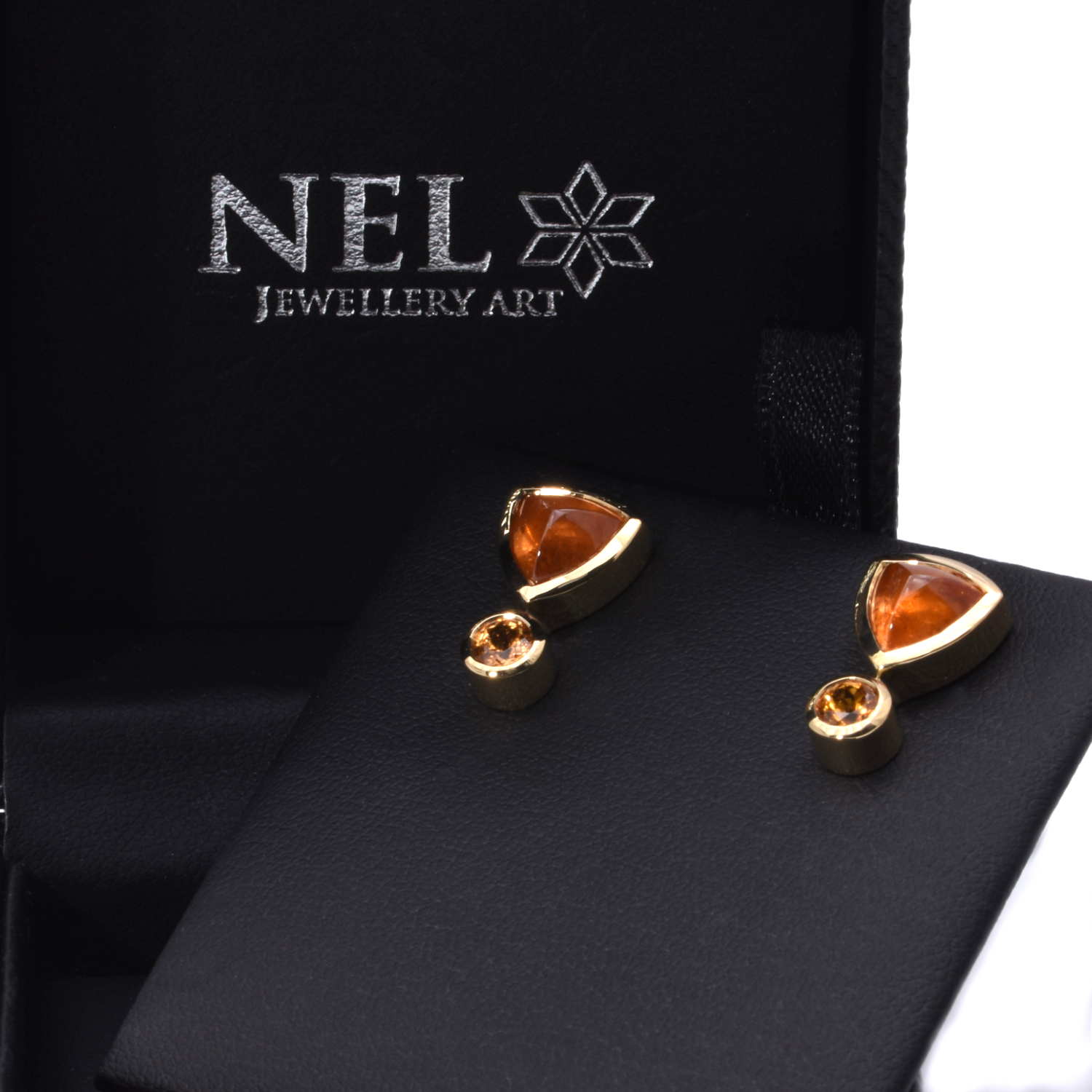 Quintin Nel Ohrstecker mit Mandaringranaten