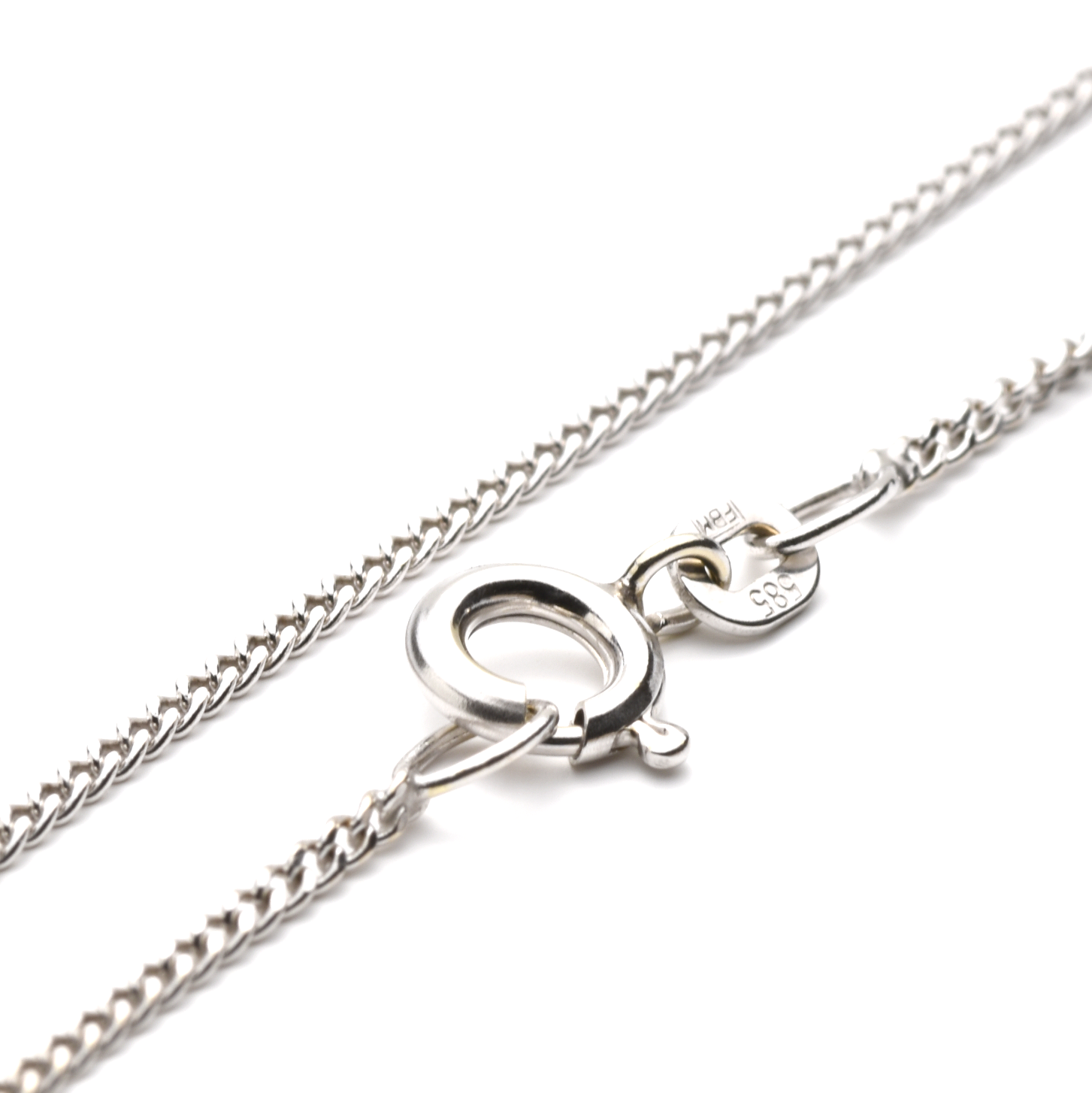 Kette mit Anhänger | 585/000 Weißgold | Diamant