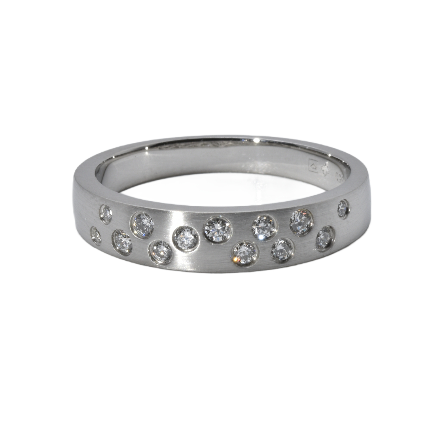 Platin Ring „Sternenhimmel“ mit Brillanten