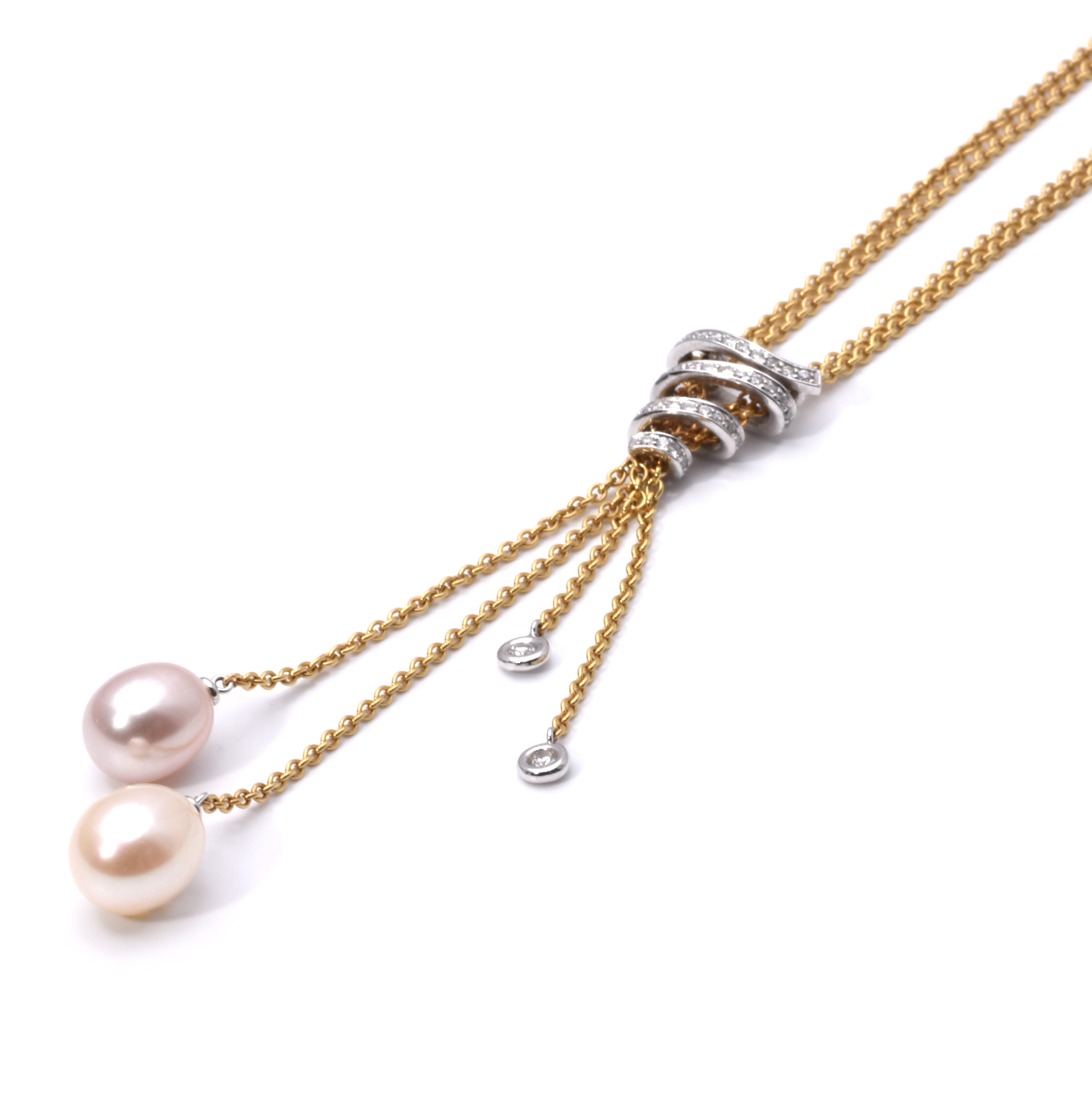 Kette mit Perlen und Brillanten