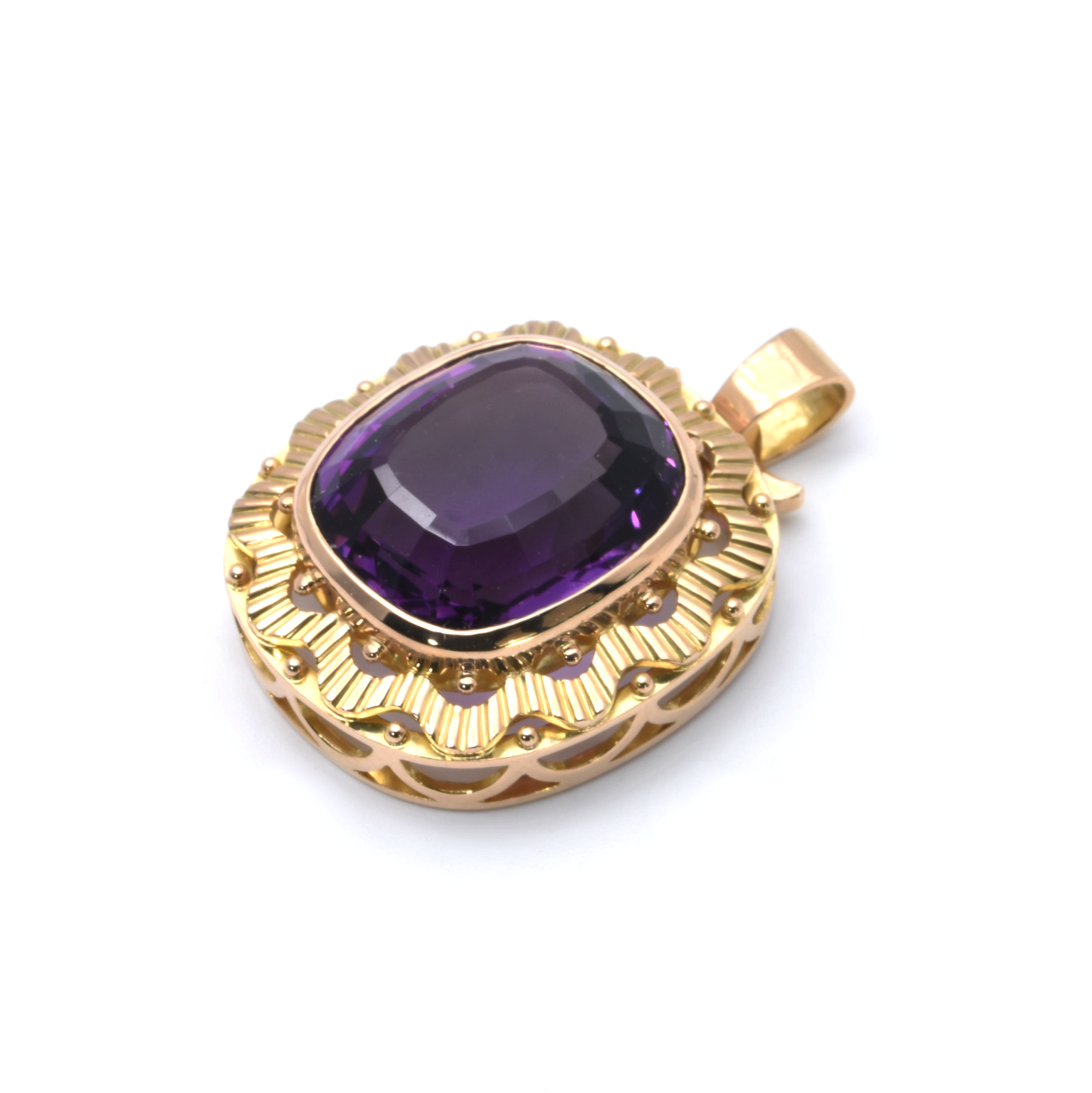 Anhänger | 585/000 Gelbgold | Amethyst