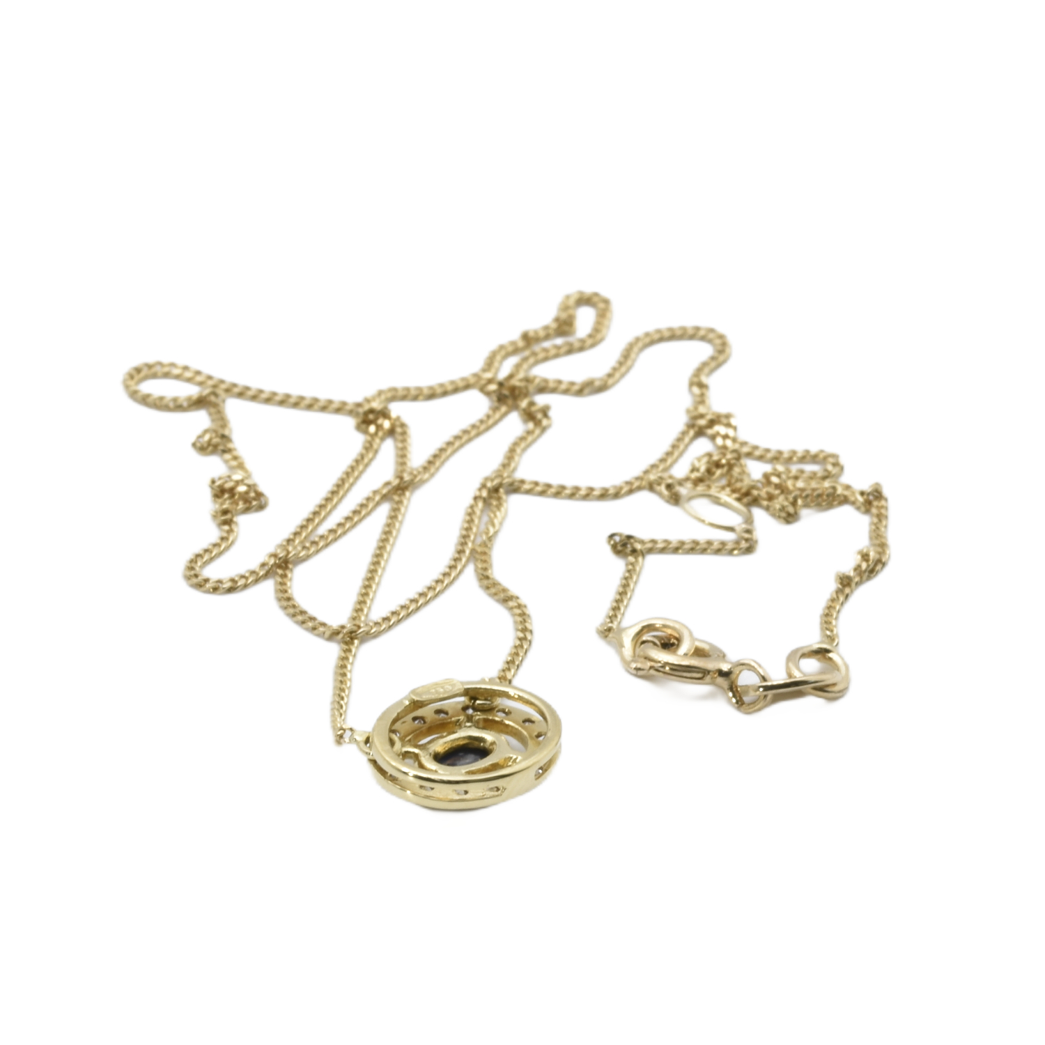 Collier mit Diamanten und Saphir