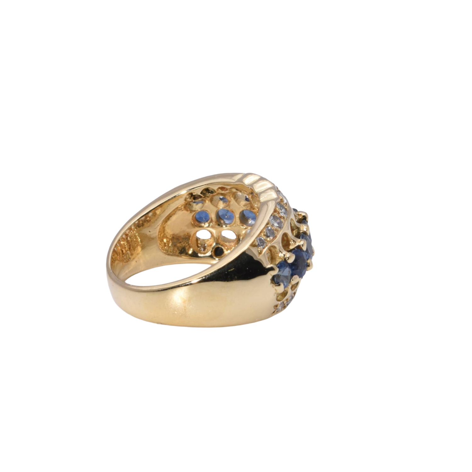 Ring mit Brillanten und Saphiren
