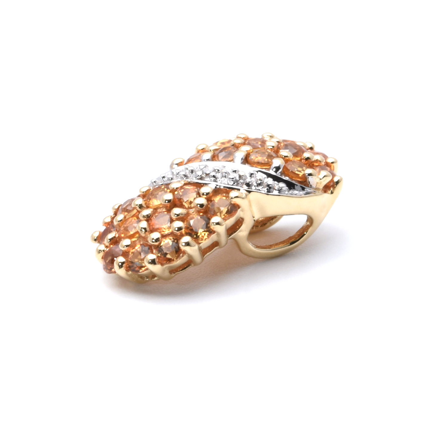 Anhänger mit Diamant und Citrinen