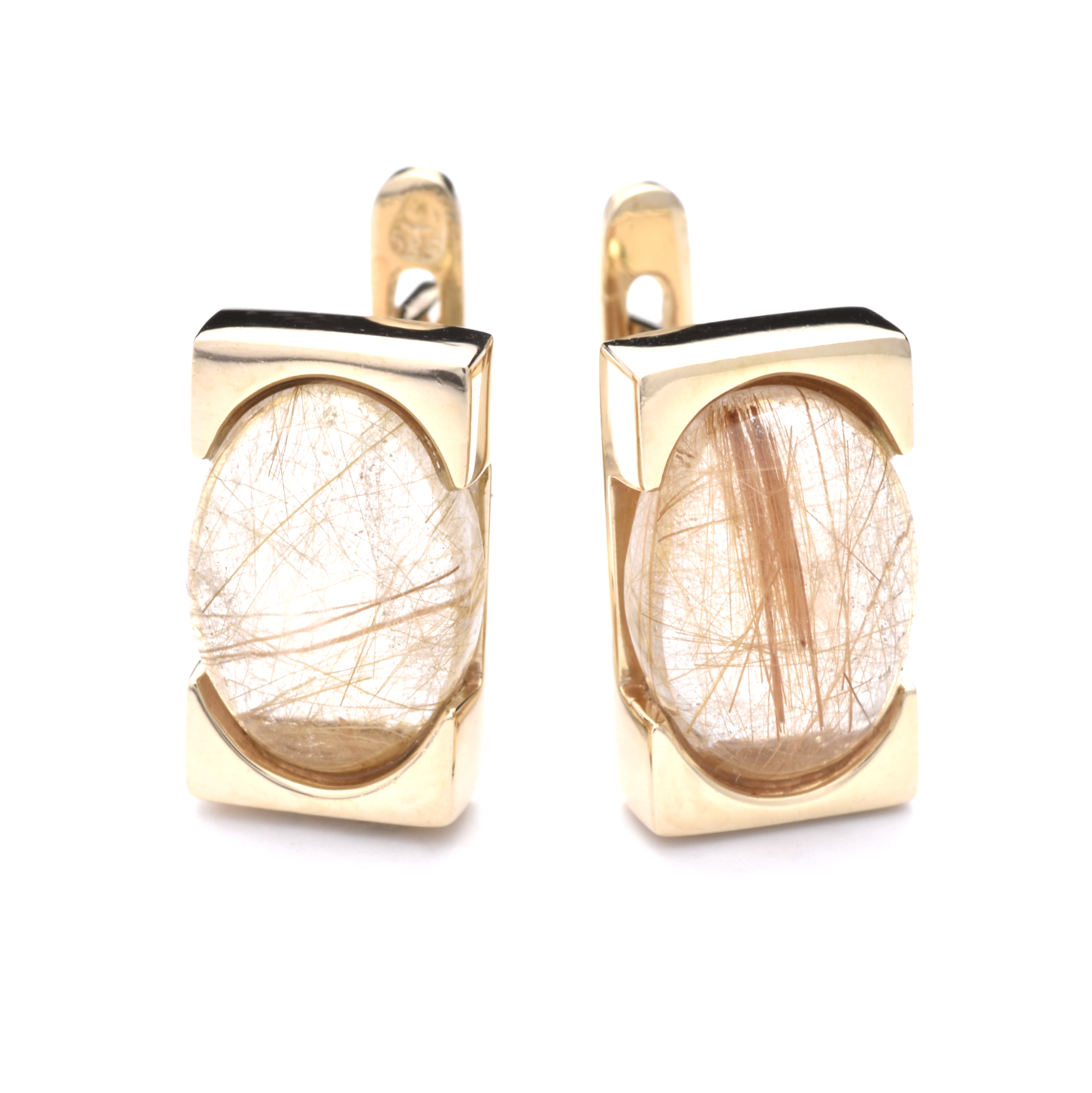 Ohrhänger | 585/000 Gelbgold | Rutilquarz