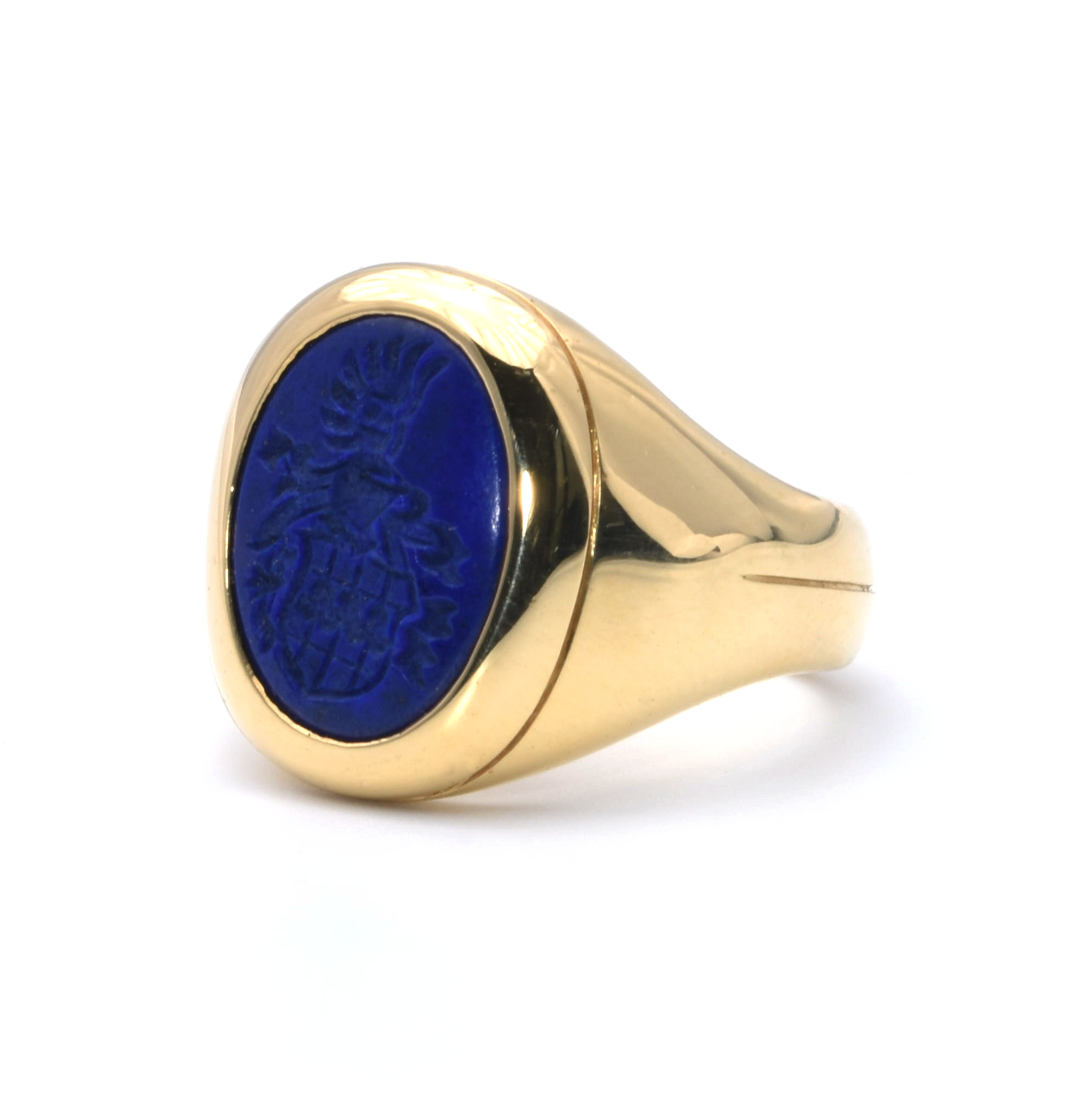 Ring | 750/000 Gelbgold | Lapislazuli | Siegelring