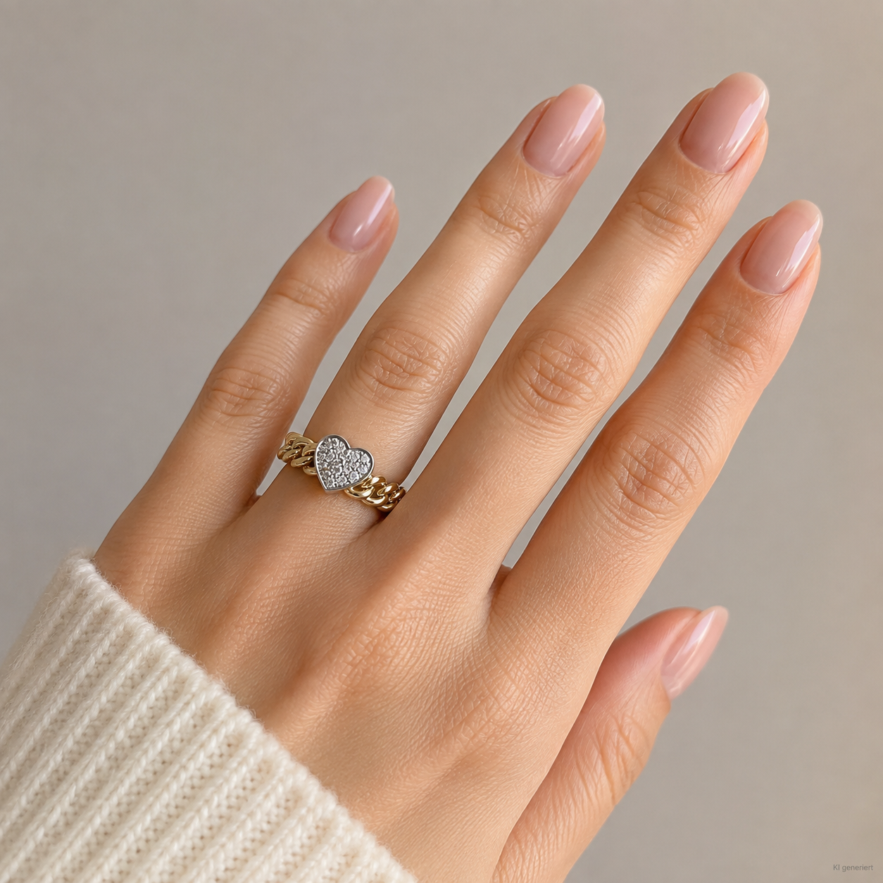 Kettenring mit Diamanten
