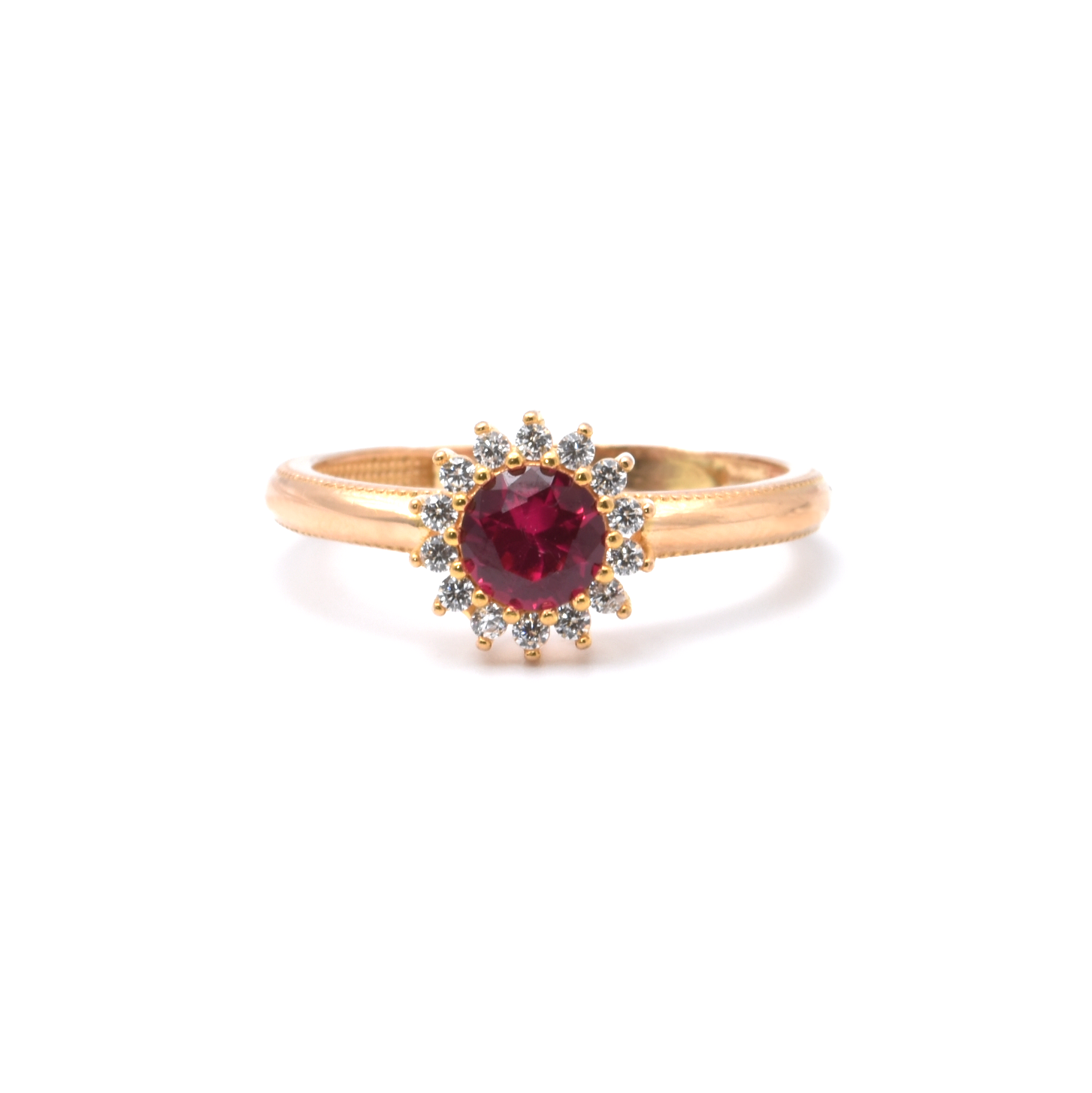 Ring | 875/000 Gelbgold | Spinell | Zirkonia