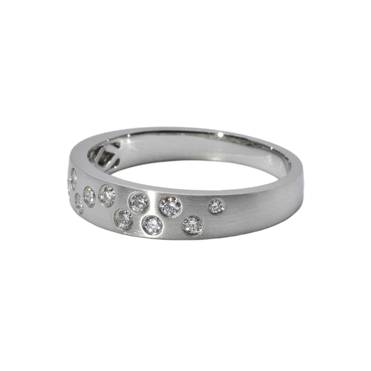 Platin Ring „Sternenhimmel“ mit Brillanten