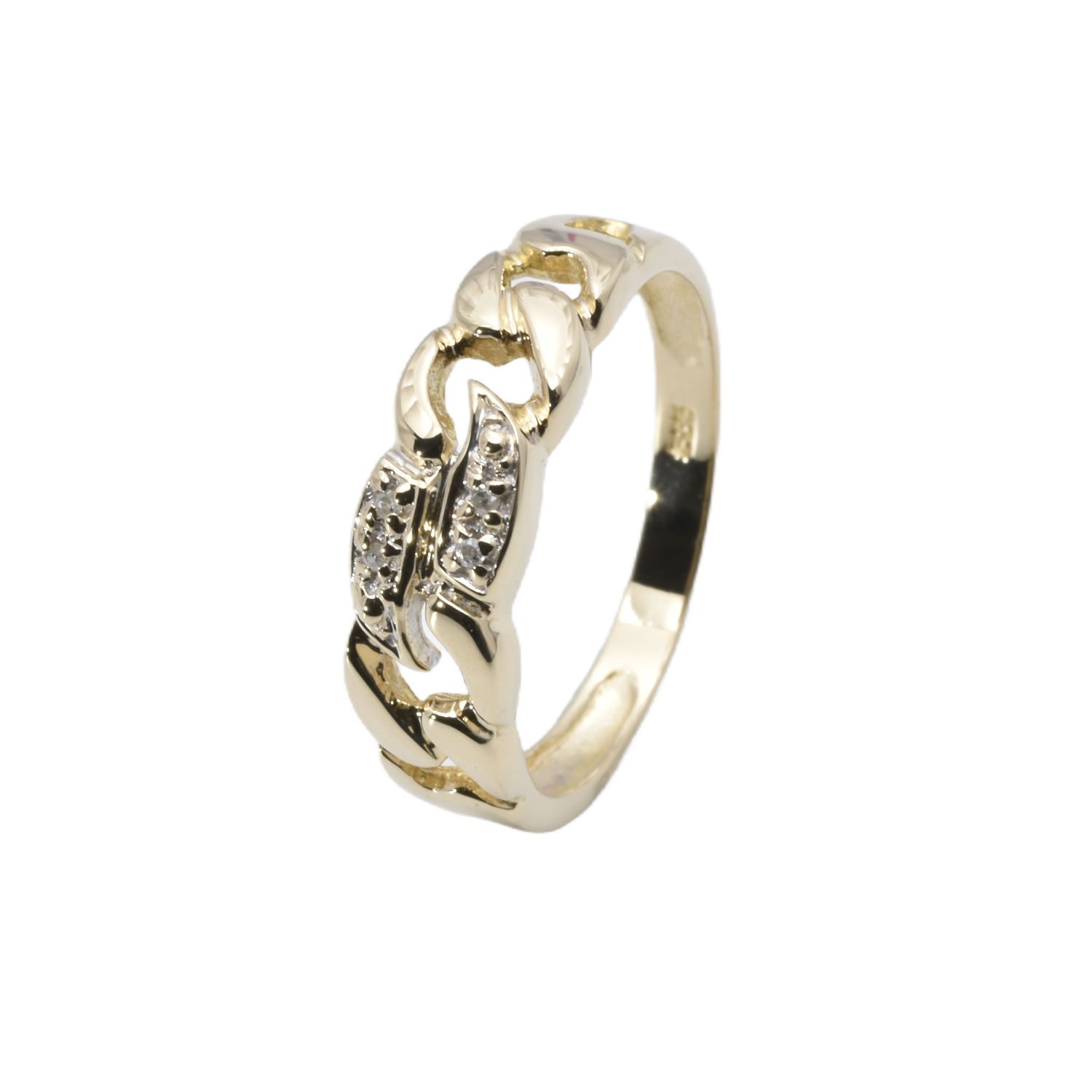 Ring mit Diamanten 585/000 Gelbgold