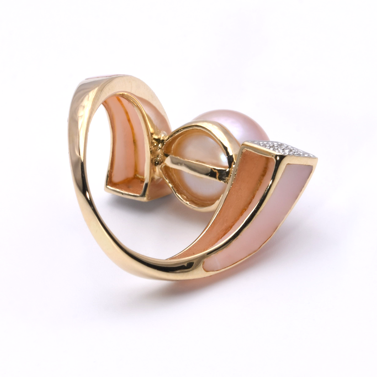 Ring mit Perle und Brillanten