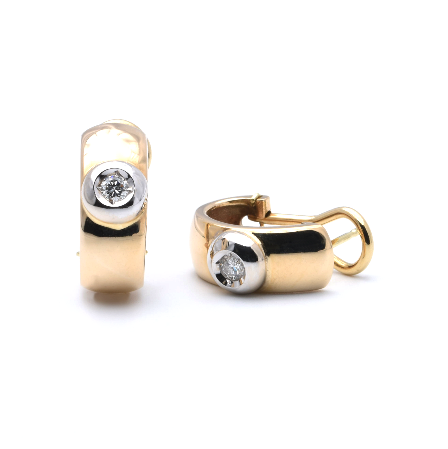 Ohrstecker | 585/000 Gold | Bicolor | Brillanten