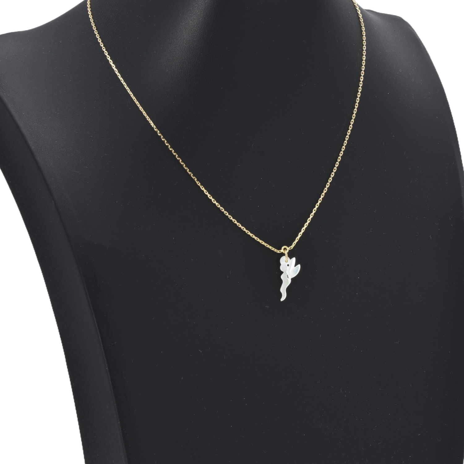 Kette mit Perlmutt-Anhänger "Tinkerbell"