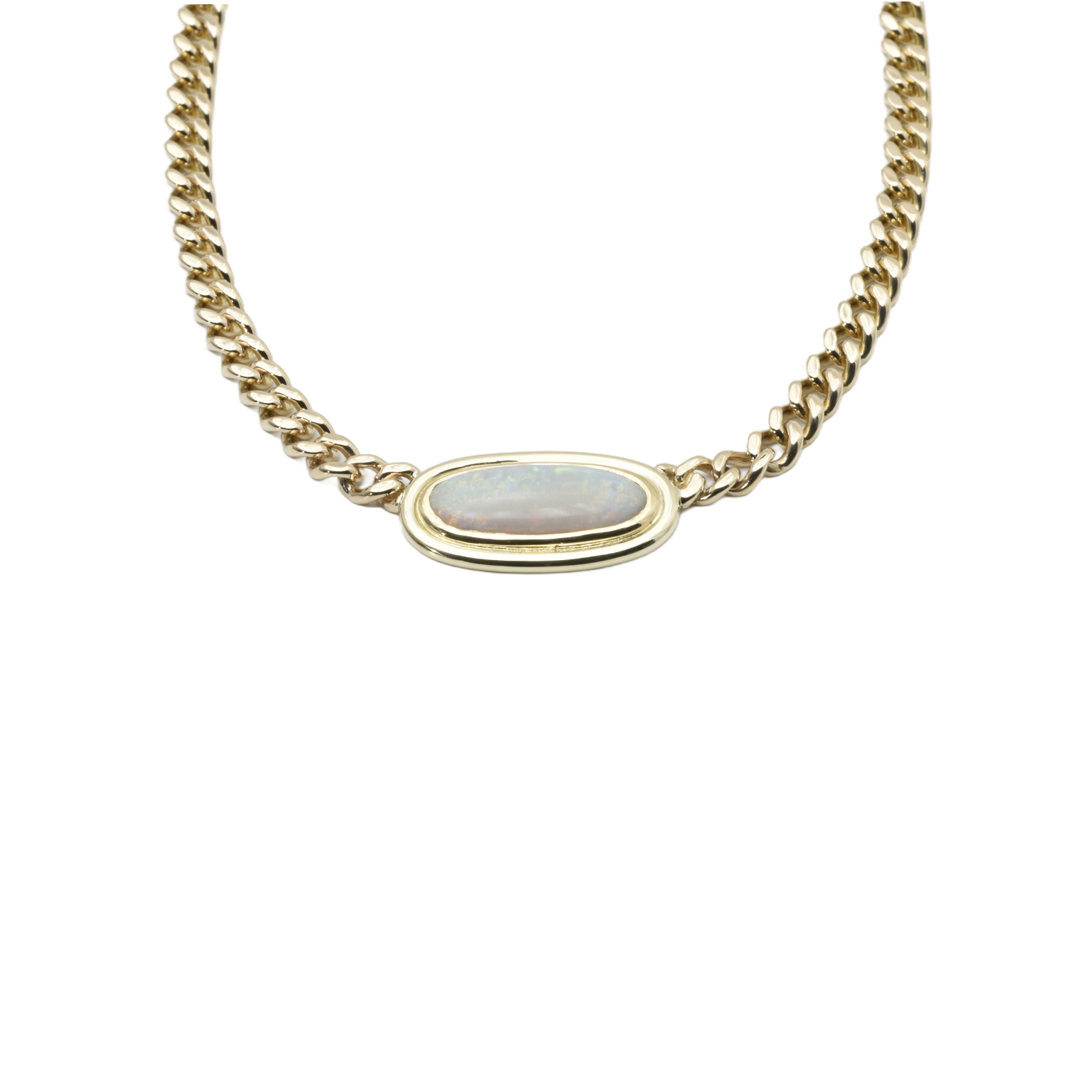 Collier mit Opal | 585/000 Gelbgold