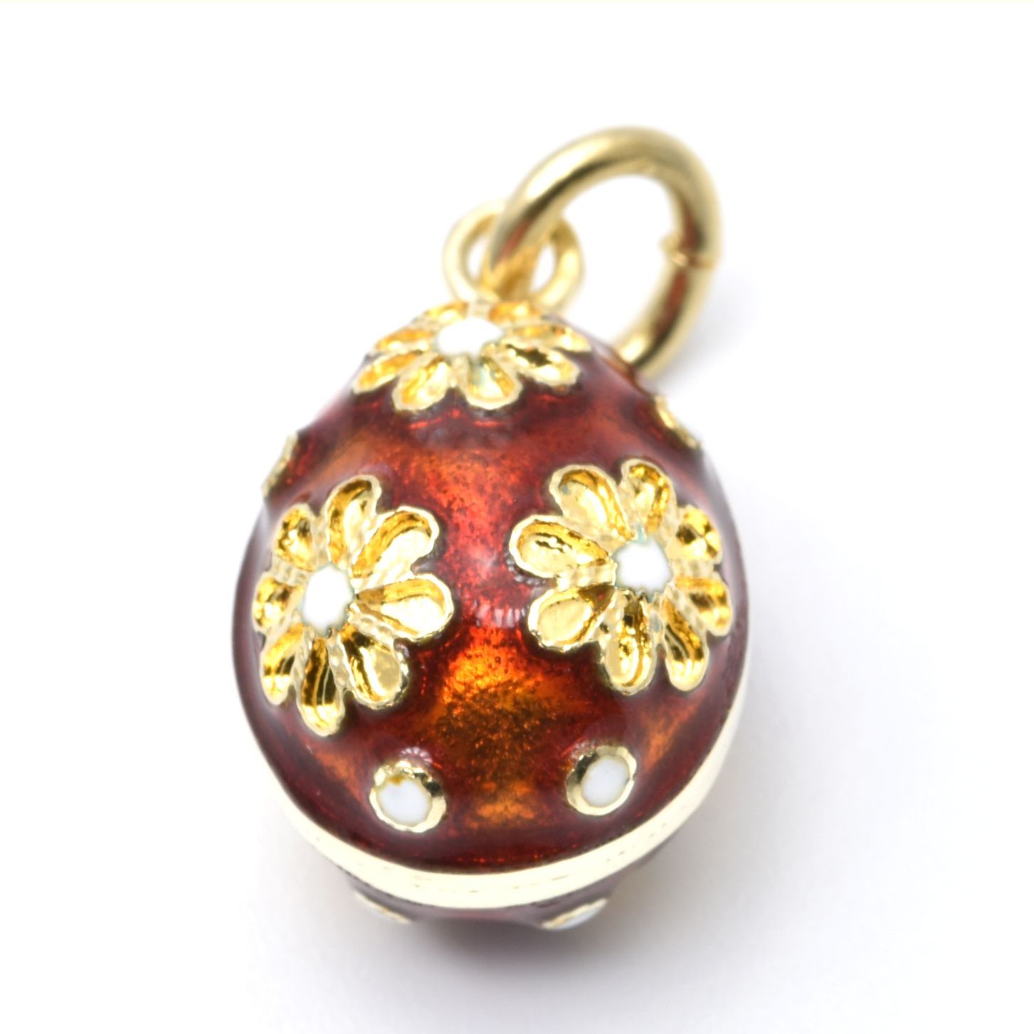 Anhänger | 585/000 Gelbgold | Ei | Emaille