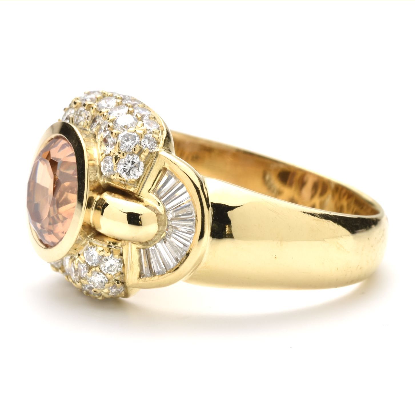 Ring | 750/000 Gelbgold | Diamanten | Brillanten | Mandarin Granat