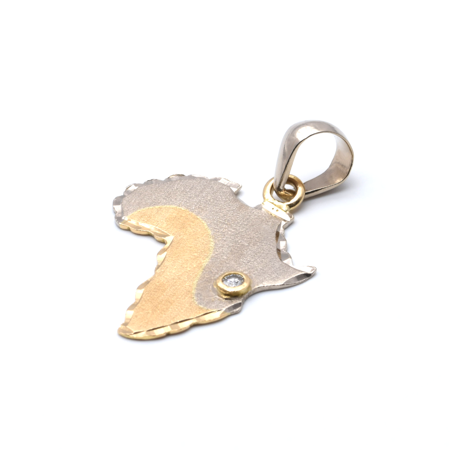 Anhänger | 750/000 Gold | Bicolor | Afrika | Brillant
