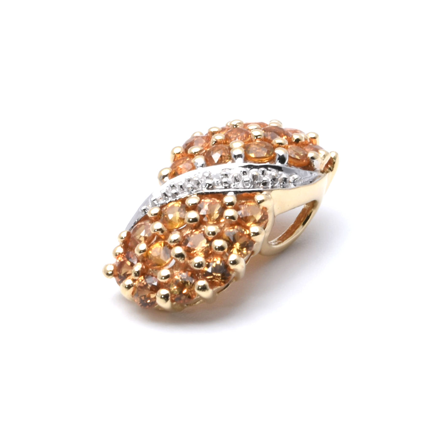 Anhänger mit Diamant und Citrinen