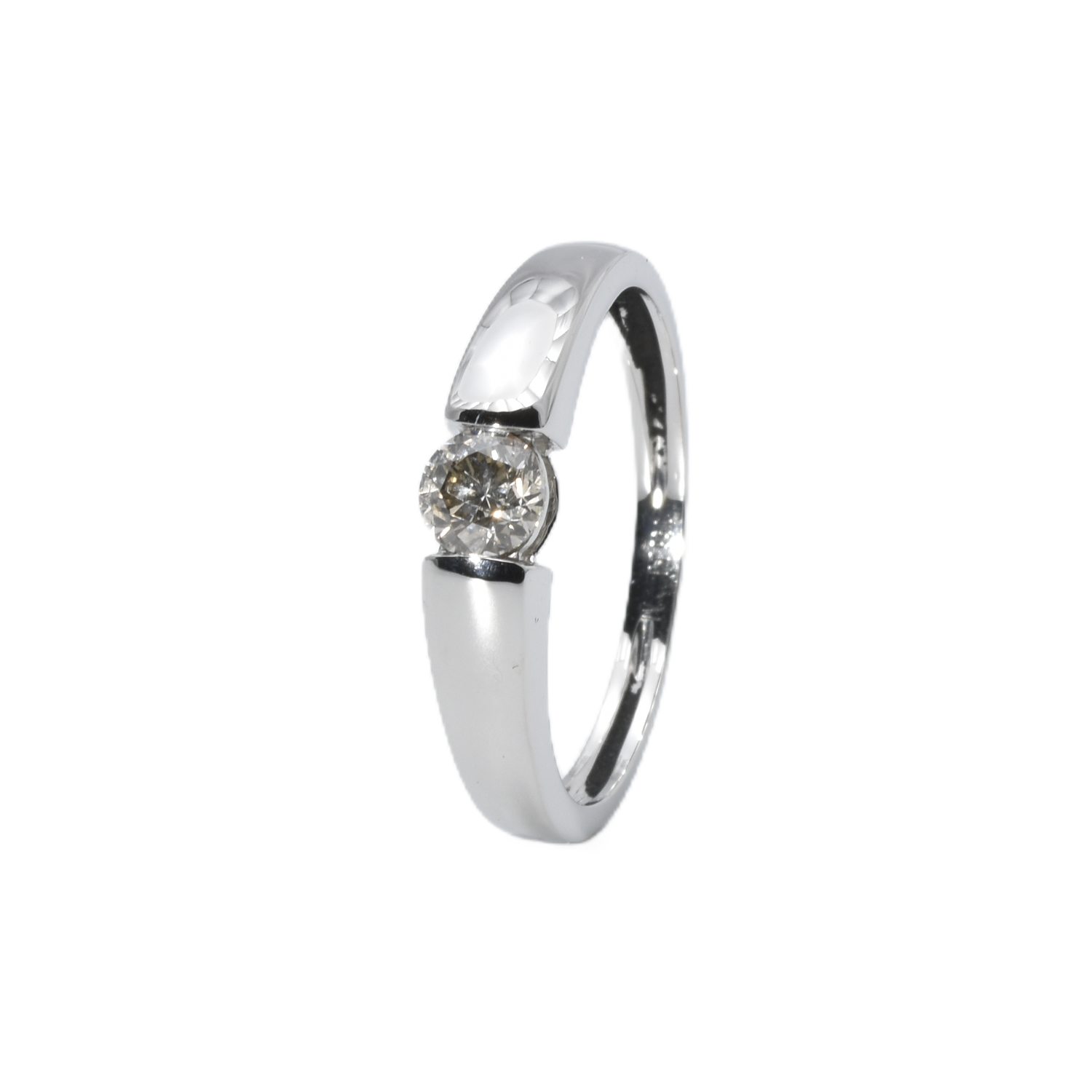 Platin Ring mit Brillant