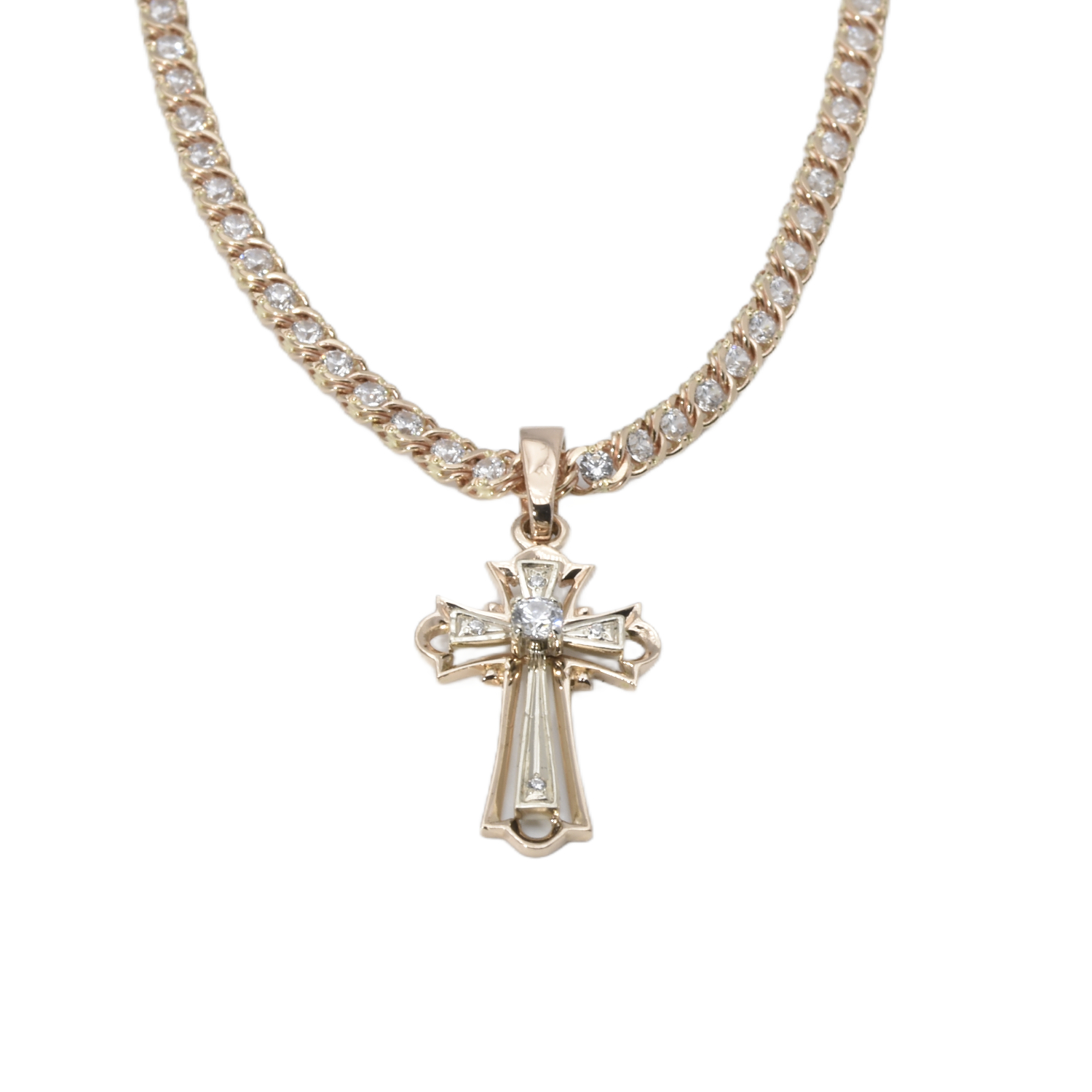 Kette mit Anhänger und Zirkonia
