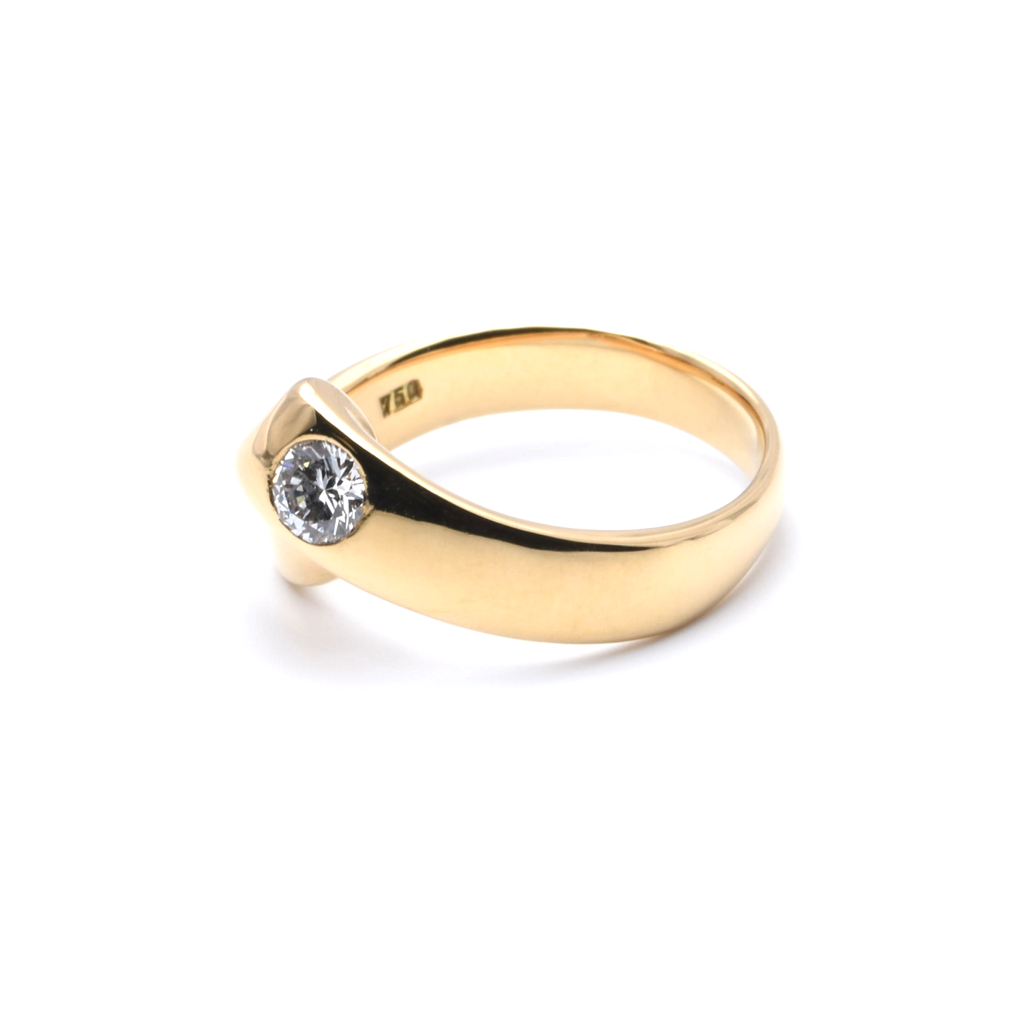 Solitär Ring | 750/000 Gelbgold | Brillant