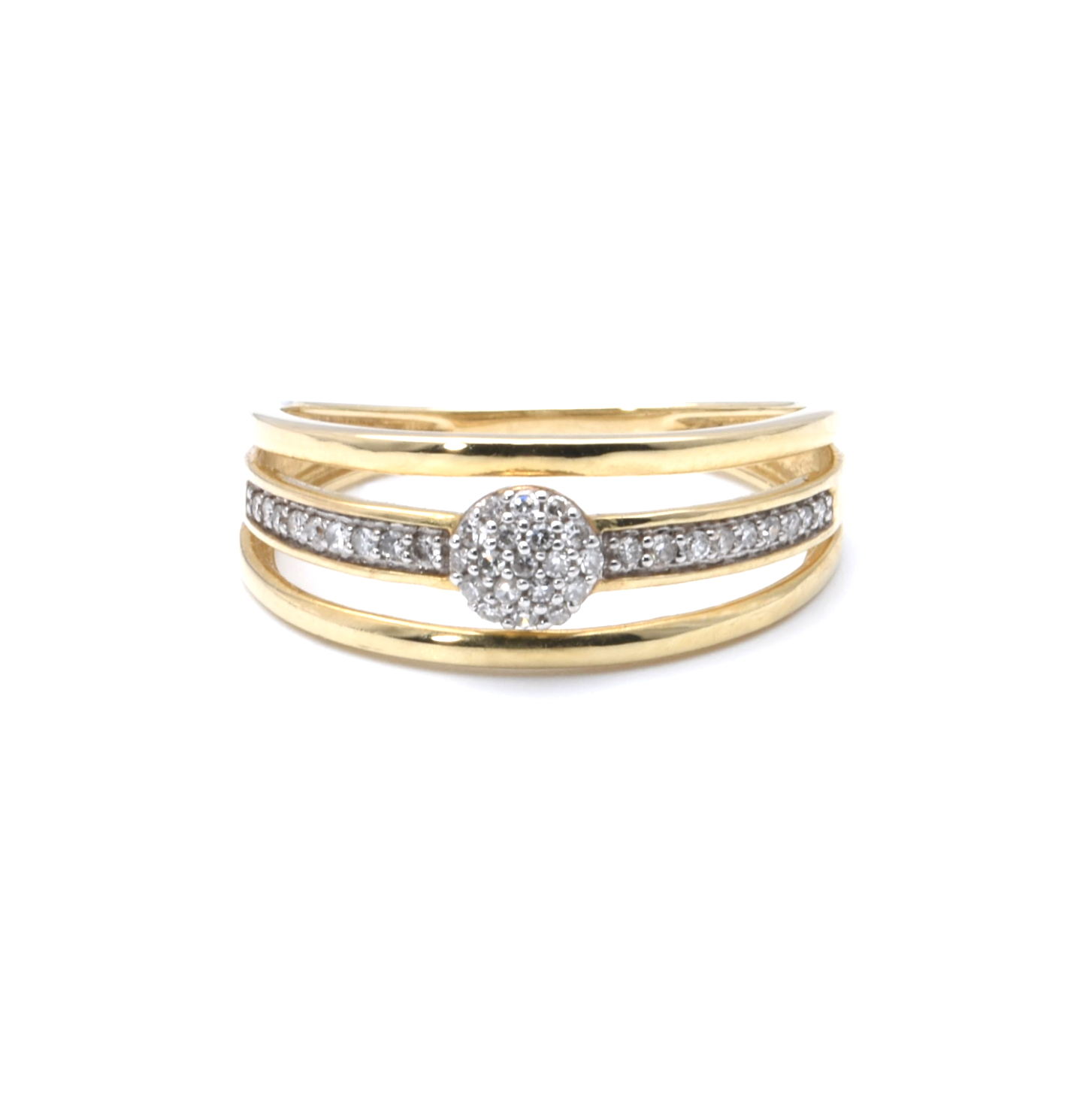 Ring | 375/000 Gelbgold | Diamanten