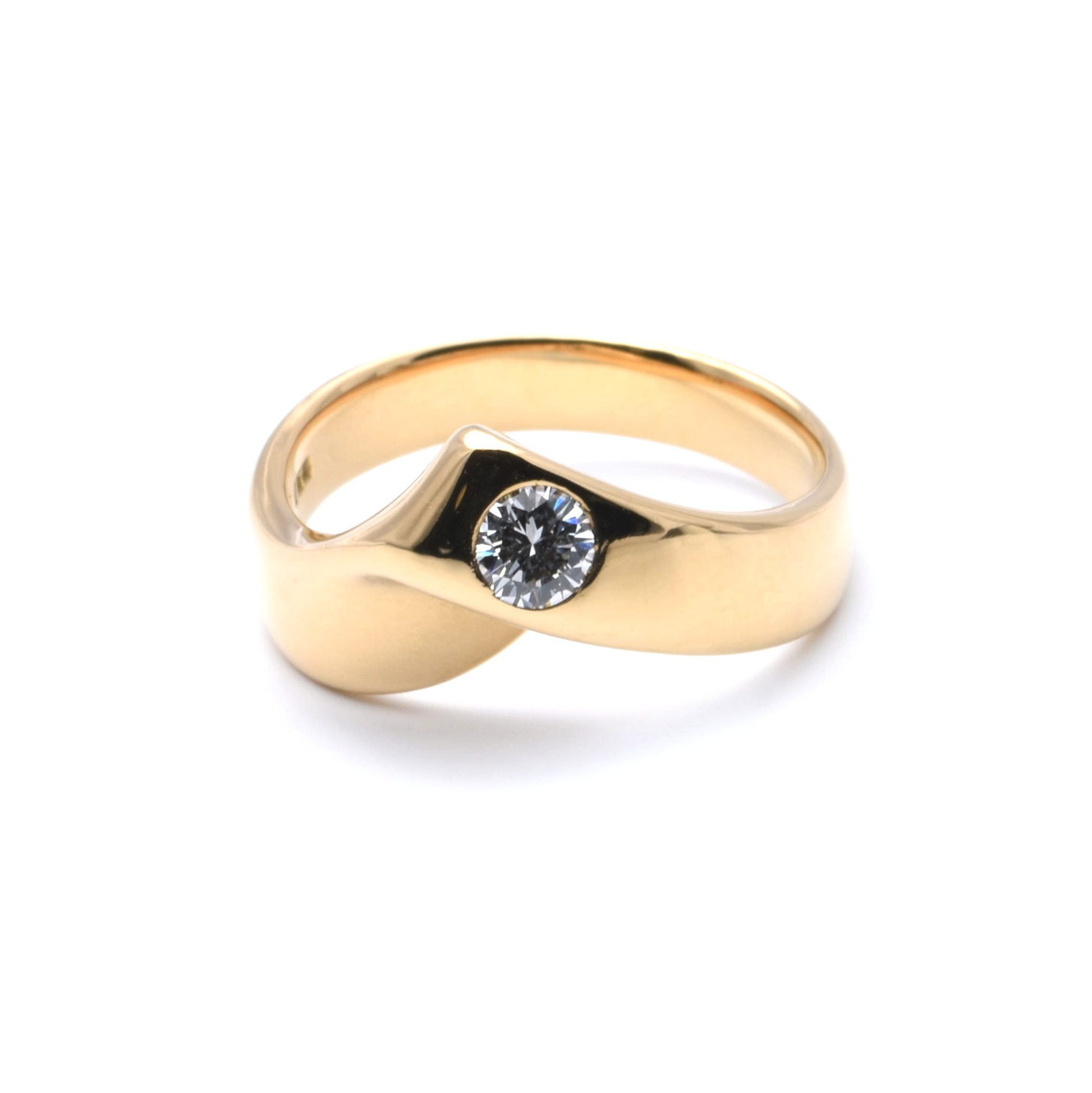 Solitär Ring | 750/000 Gelbgold | Brillant