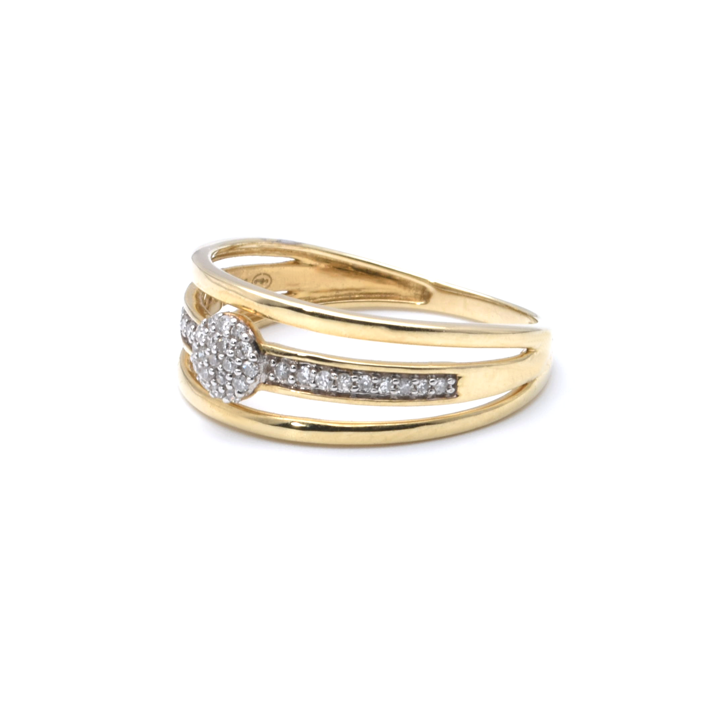 Ring | 375/000 Gelbgold | Diamanten