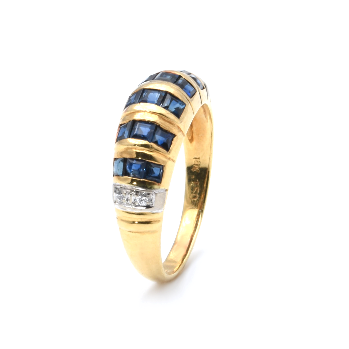 Ring mit Brillanten und Saphiren